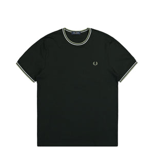 Fred Perry Twin Tipped T-Shirt Night Green / Light Ecru / Olive Mint T-Shirts M1588-Y65 | Overkill