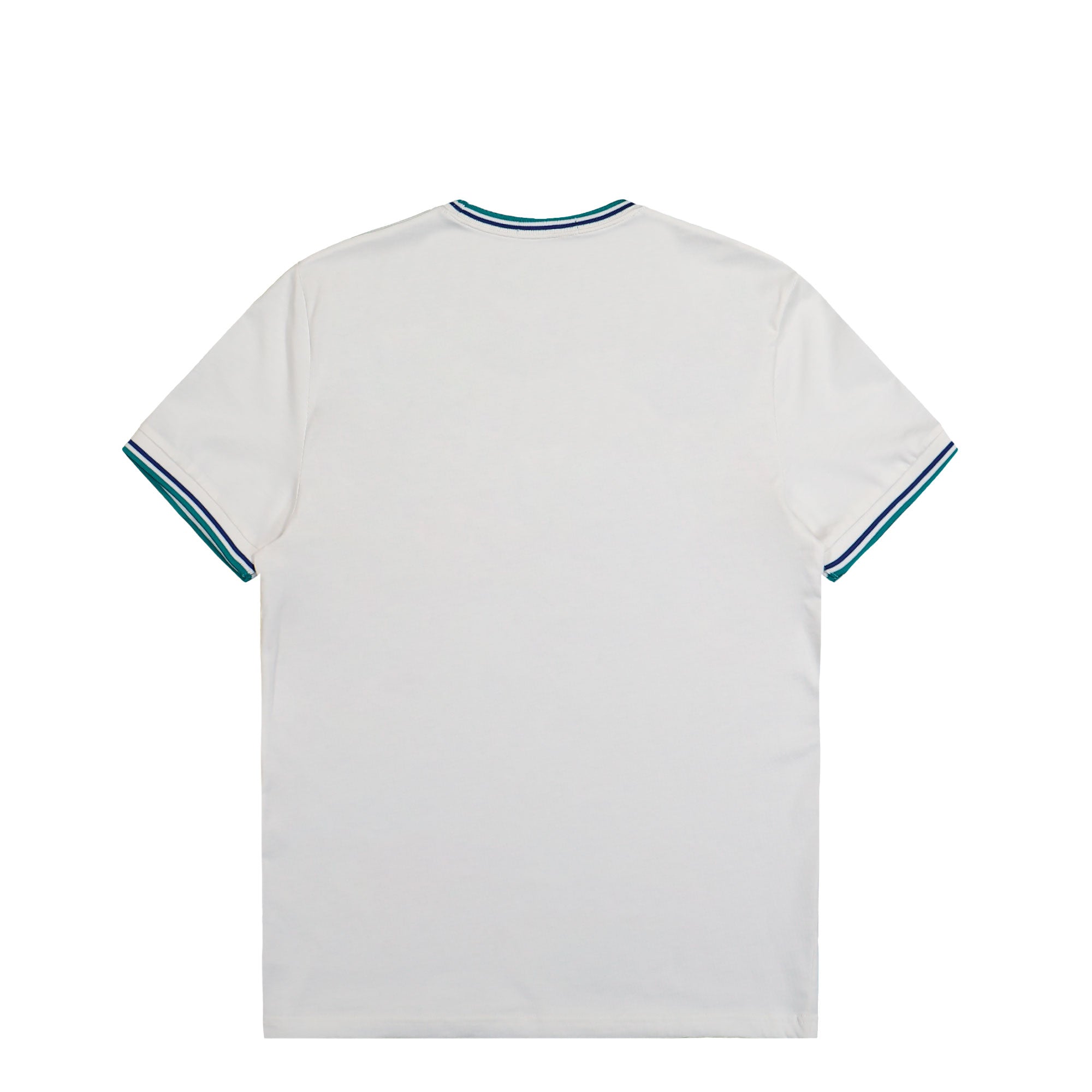 Fred Perry Twin Tipped T-Shirt Snow White / Deep Mint / Soho Eclipse T-Shirt M1588V-94A Close-up | Overkill