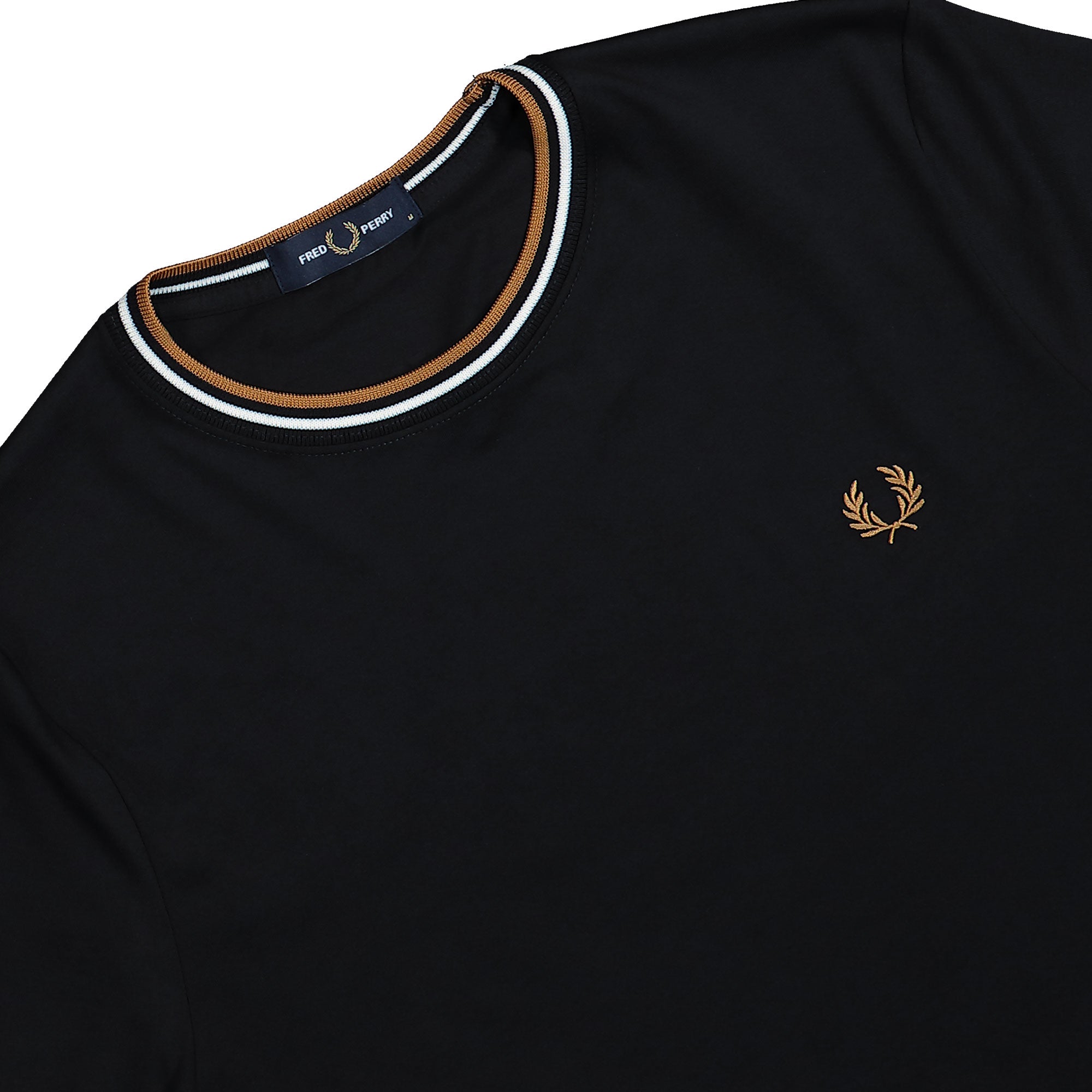 Fred Perry Twin Tipped T-Shirt Black T-Shirts M1588V-P69 Detailfoto | Overkill