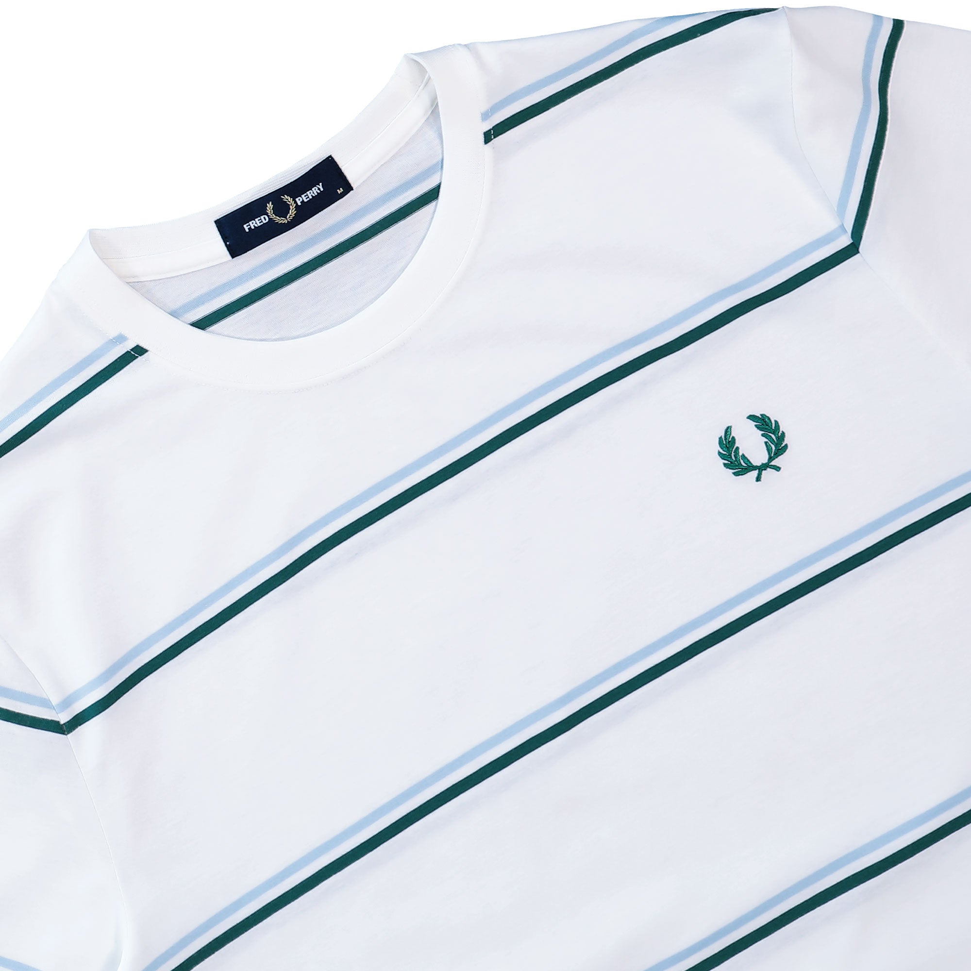 Fred Perry Fine Tripe T-Shirt Snow White T-Shirts M1734-129 Detailfoto | Overkill