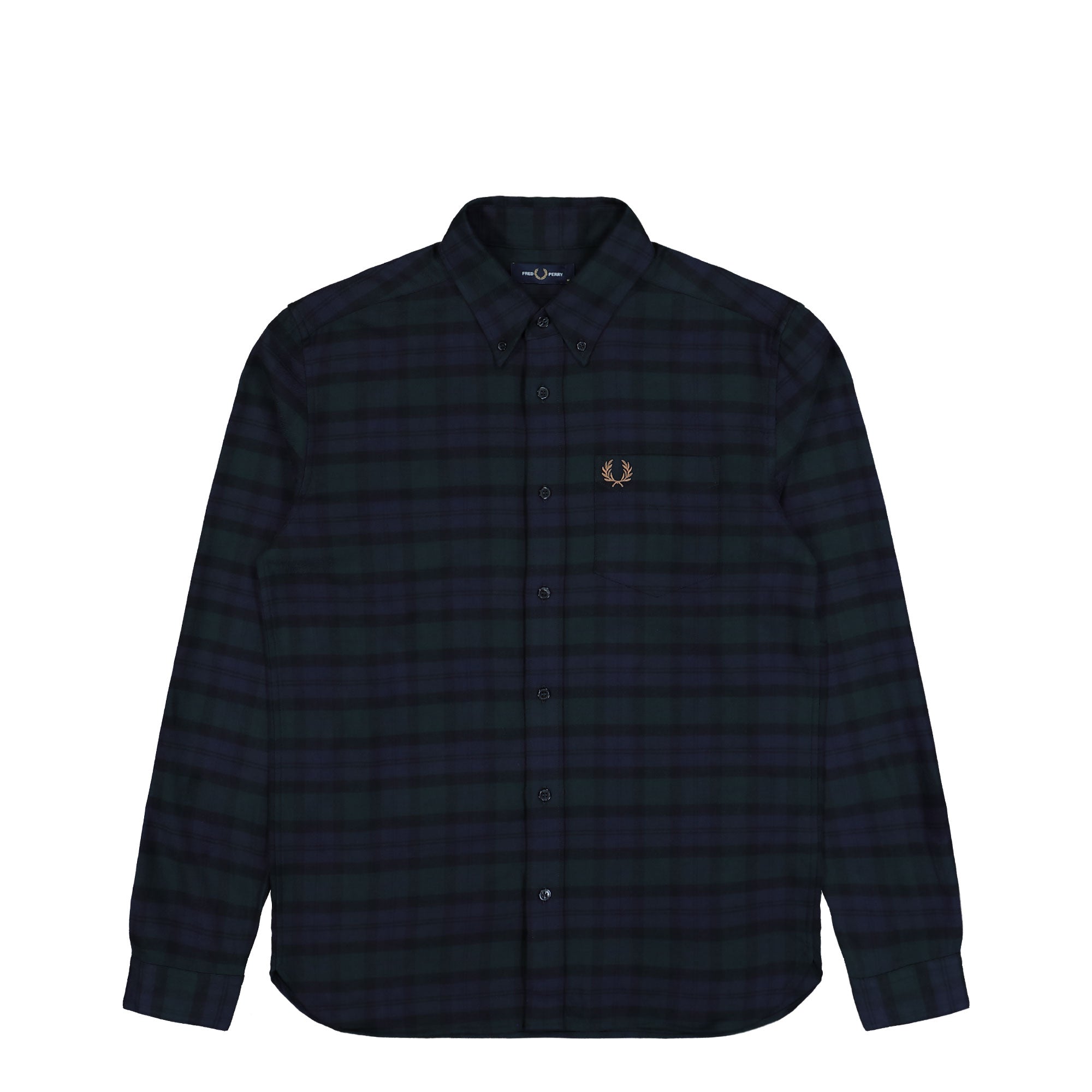 Fred Perry Blackwatch Tartan Brushed Twill Blackwatch Tarta Shirts M1735-37A | Overkill