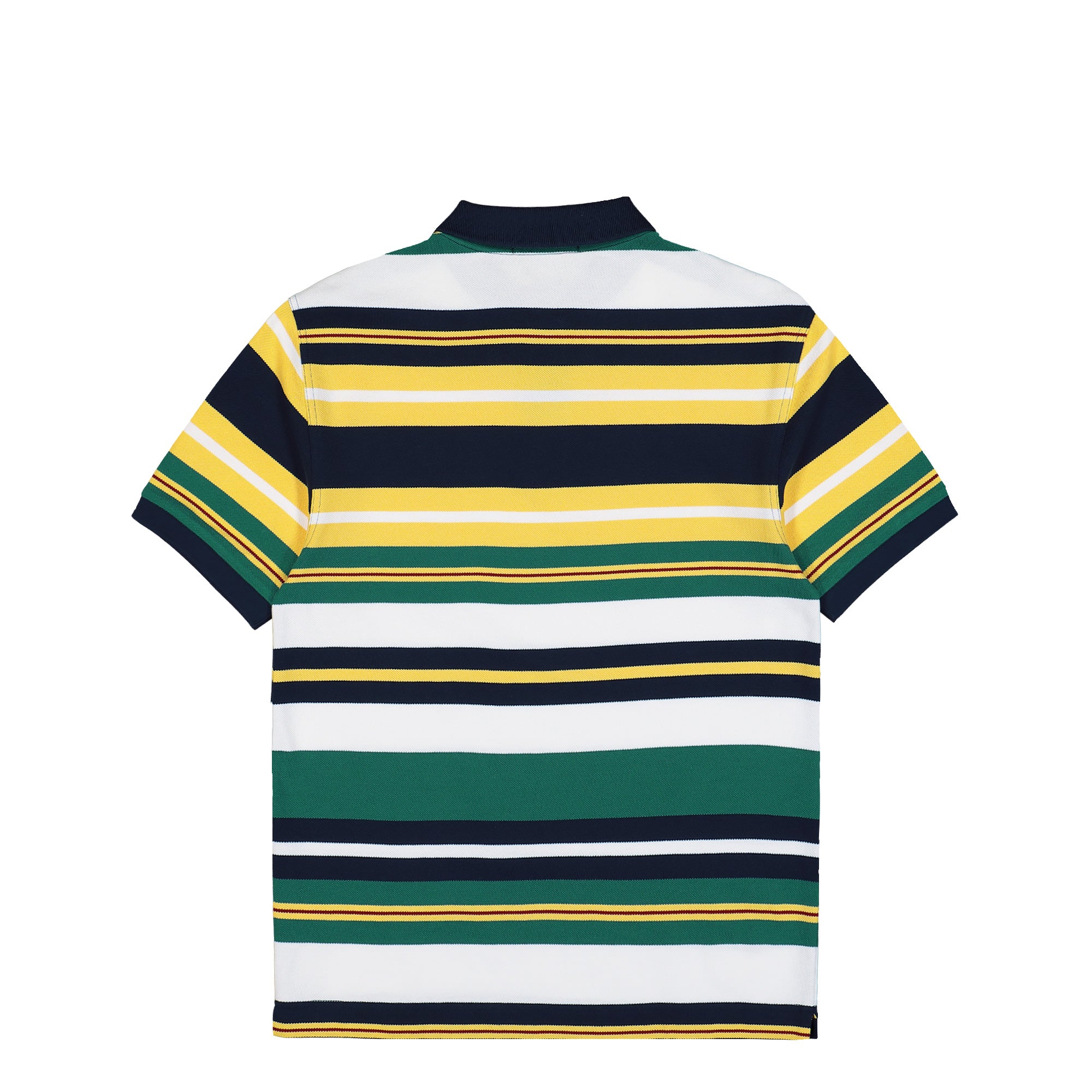 Fred Perry Striped Relaxed Polo Shirt Lemon Barley Polo Shirts M2423-26A Close-up | Overkill