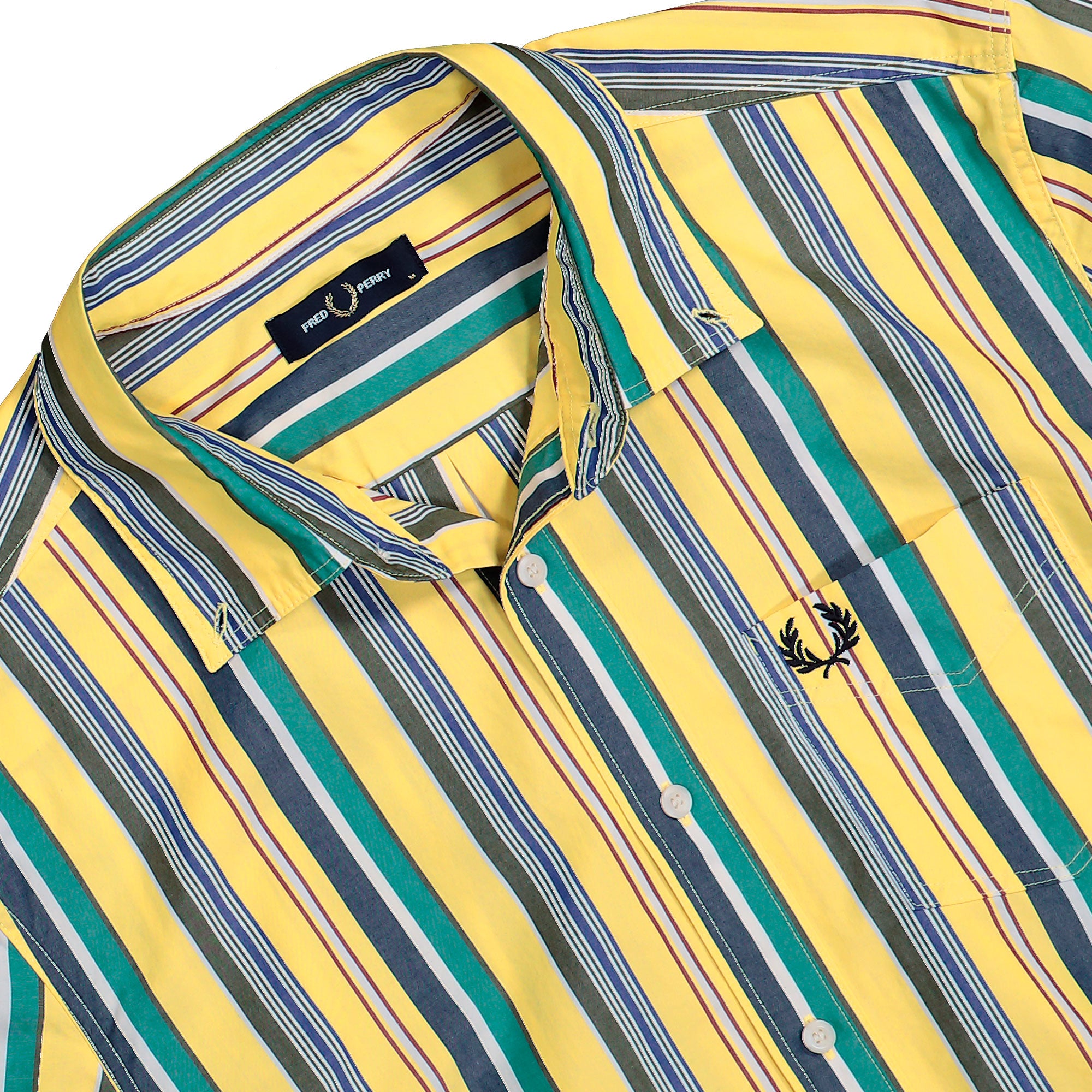 Fred Perry Relaxed Stripe Shirt Lemon Barley Shirt M2432-26A Detailfoto | Overkill