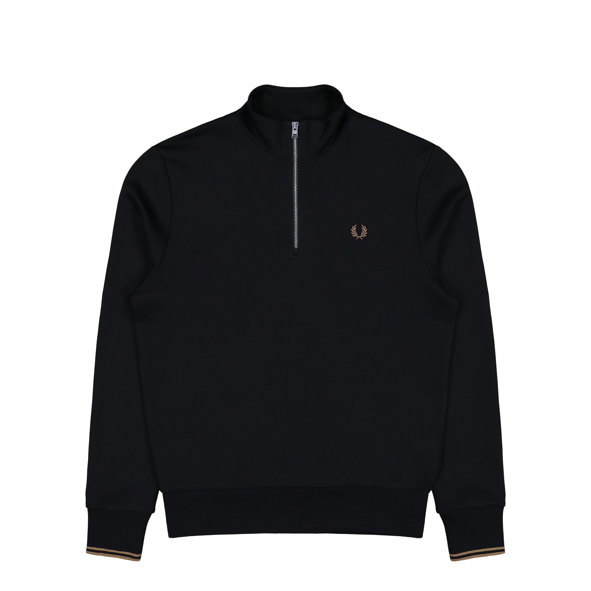 Fred Perry Half Zip Sweatshirt Black / Shadedston Sweatshirts M3574-S77 | Overkill