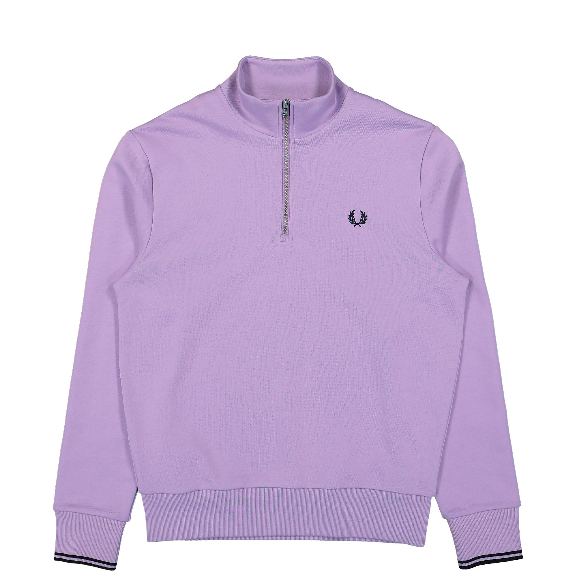 Fred Perry Half Zip Sweatshirt Ultra Violet / Navy Sweatshirts M3574-W51 | Overkill