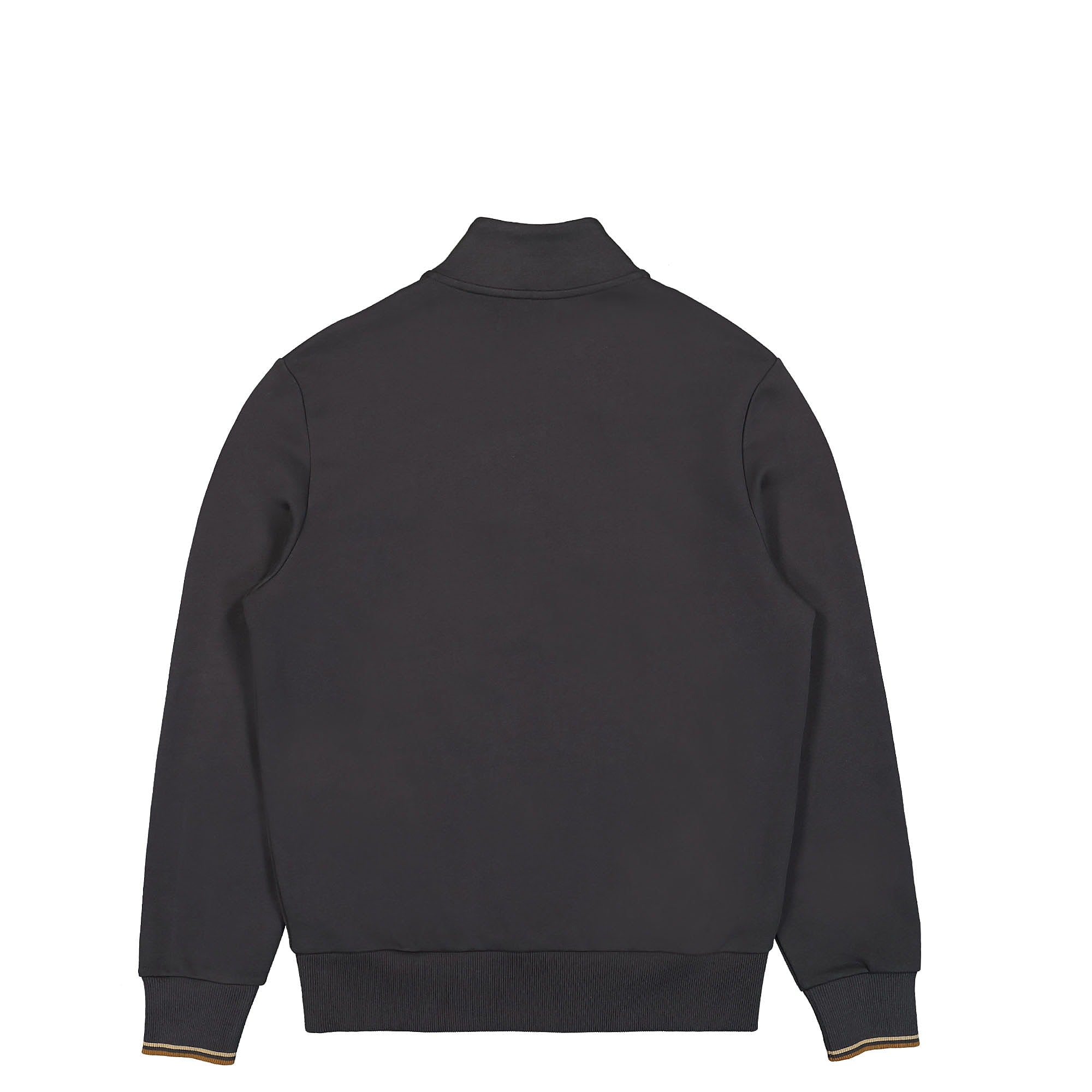 Fred Perry Half Zip Sweatshirt Anchor Grey / Dark Caramel Sweatshirts Material | Overkill