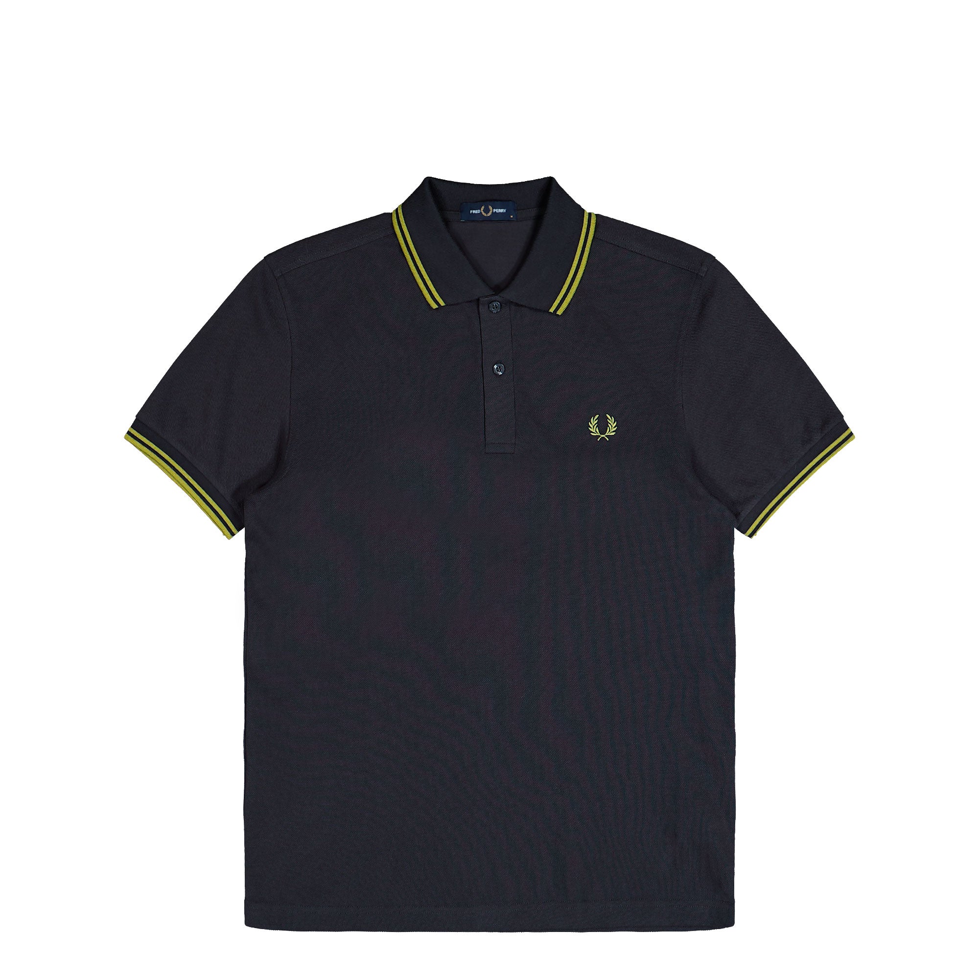 Fred Perry Twin Tipped Fred Perry Shirt Anchor Grey / Tennis Ball Yellow Polo Shirts M3600-58A | Overkill