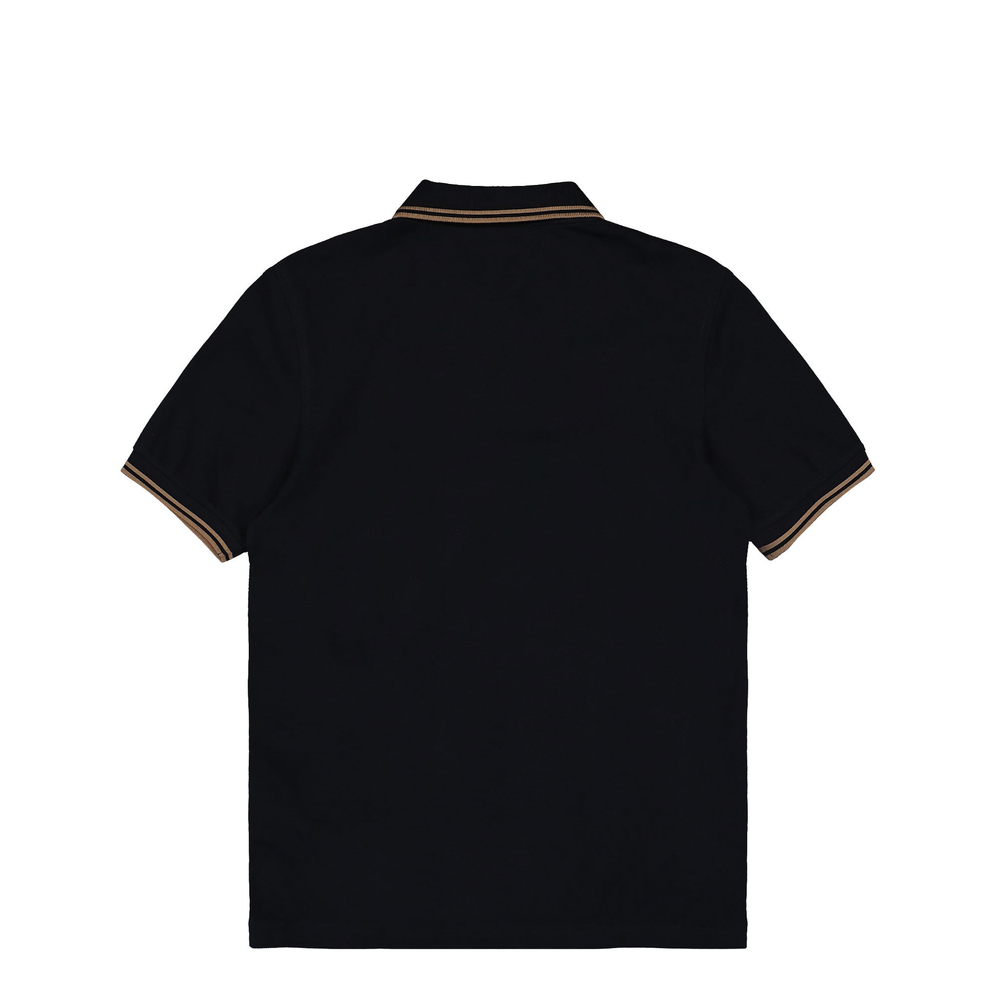 Fred Perry Twin Tipped Fred Perry Shirt Black / Shaded Stone Polo Shirt M3600-S77 Close-up | Overkill