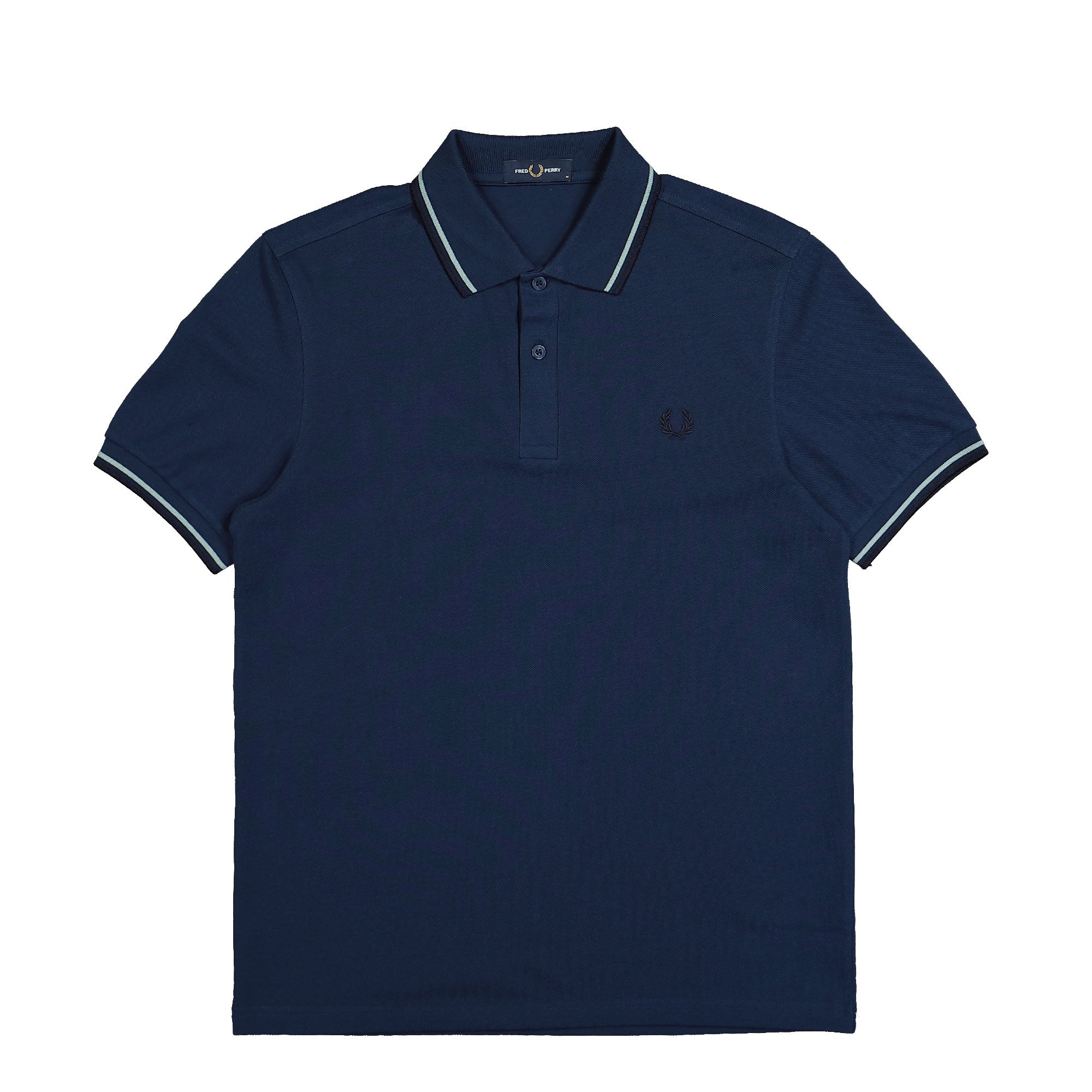Fred Perry Twin Tipped Shirt Tennis Blue / Silver Blue / Navy Polo Shirts M3600-Y21 | Overkill