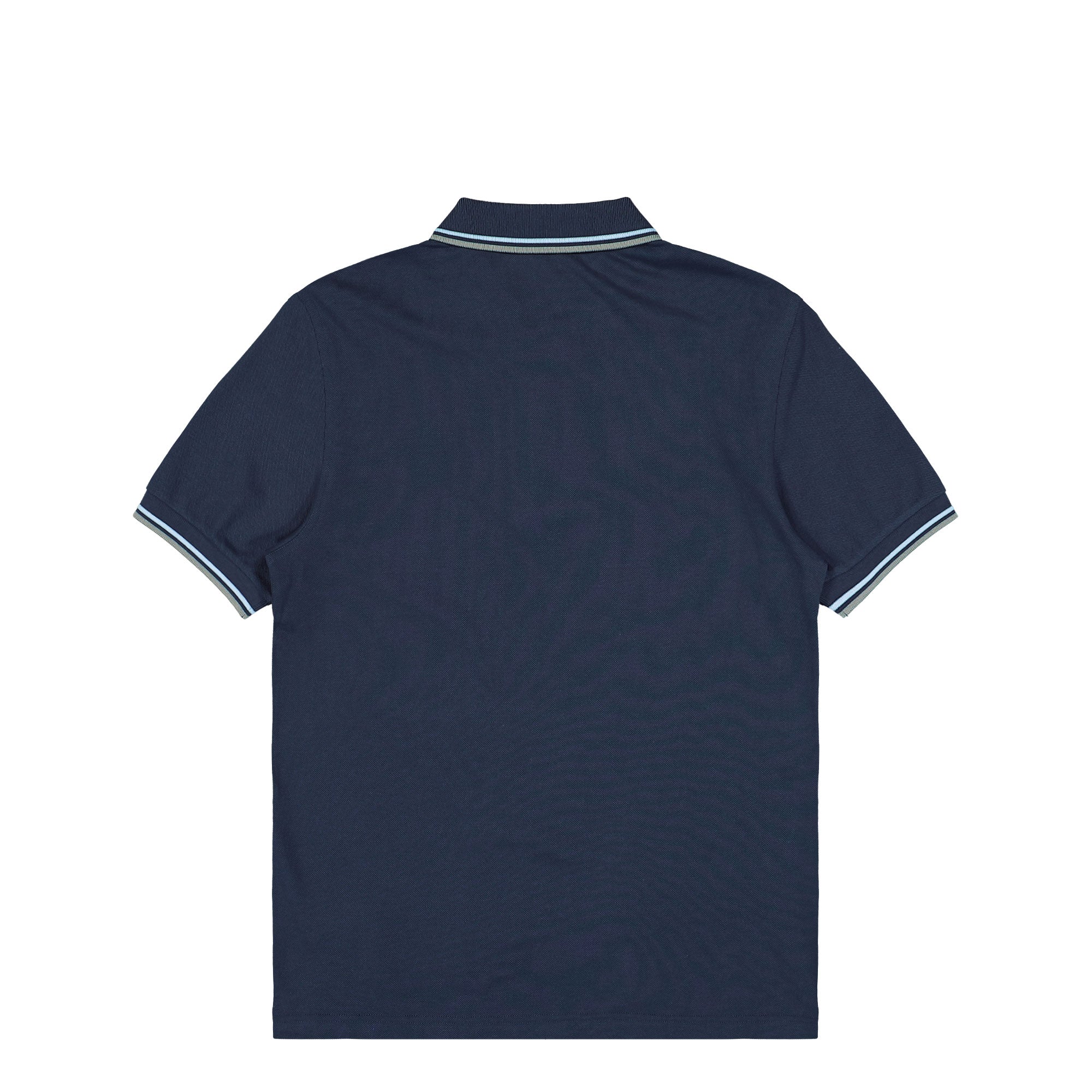 Fred Perry Twin Tipped Fred Perry Shirt Dark Airforce / Light Ice / Bay Leaf Polo Shirt M3600-Z47 Close-up | Overkill