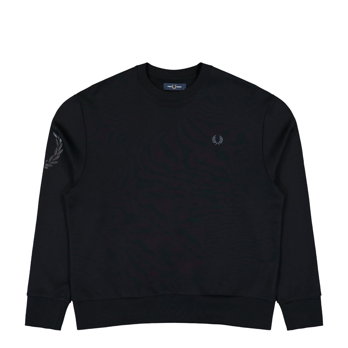 Fred Perry Reflective Laurel Sweatshirt Black Sweatshirt M3622-102 | Overkill