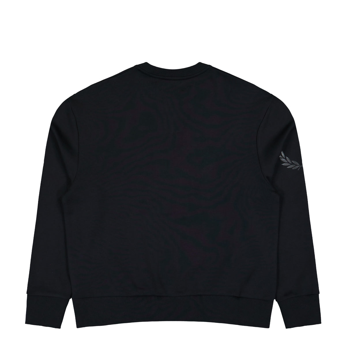 Fred Perry Reflective Laurel Sweatshirt Black Sweatshirt M3622-102 Close-up | Overkill