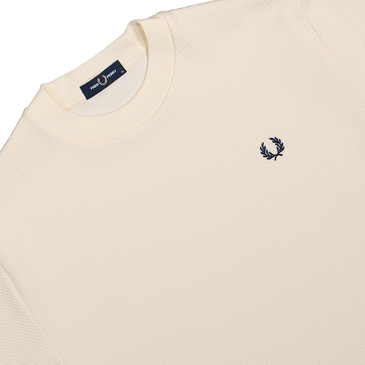 Fred Perry Waffle T-Shirt Ecru T-Shirt M3674-560 Detailfoto | Overkill