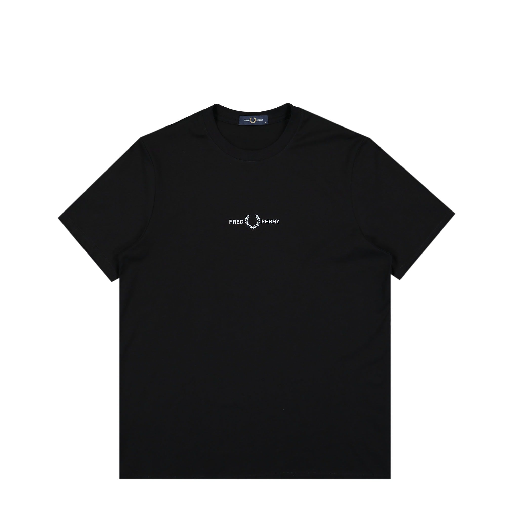 Fred Perry Embroidered T-Shirt Black T-Shirts M4580-102 | Overkill