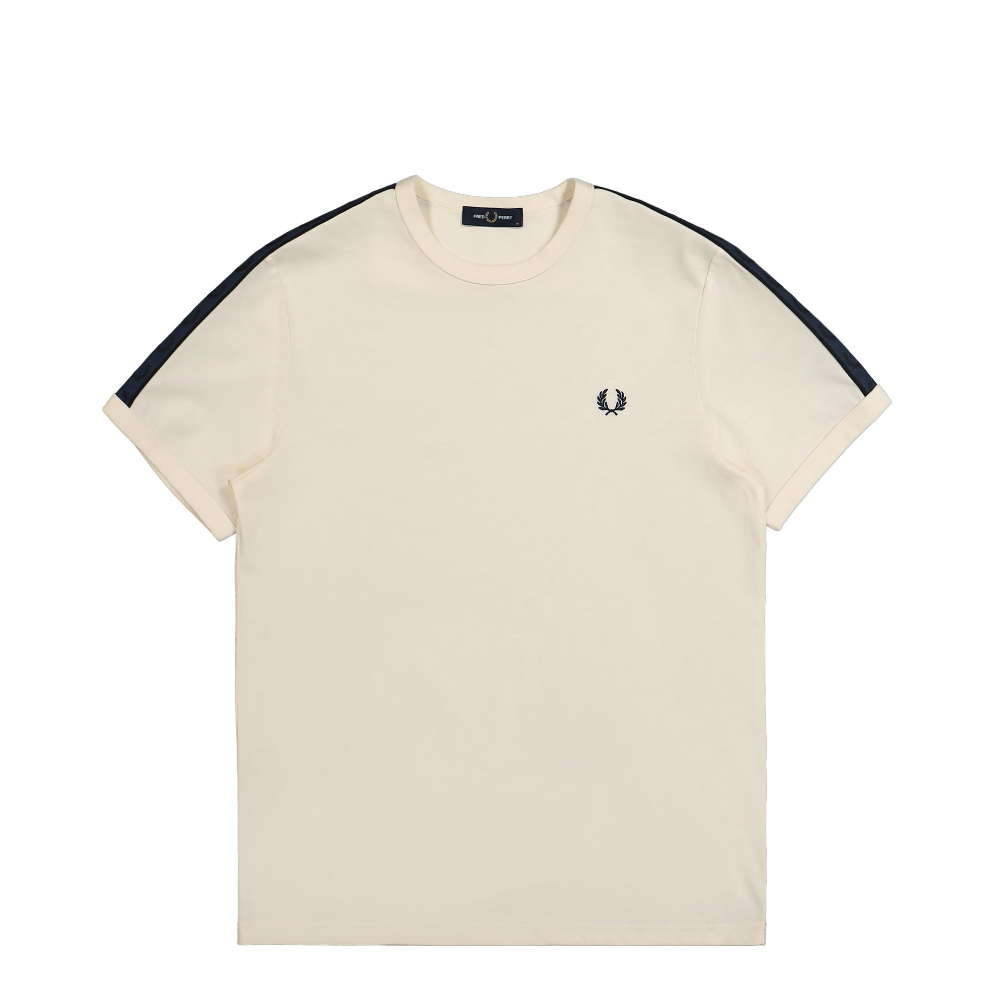Fred Perry Contrast Tape Ringer T-Shirt Ecru T-Shirts M4613-170 | Overkill
