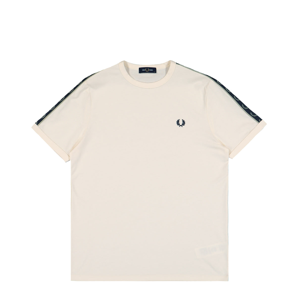 Fred Perry Contrast Tape Ringer T-Shirt Ecru T-Shirt M4613-30B | Overkill