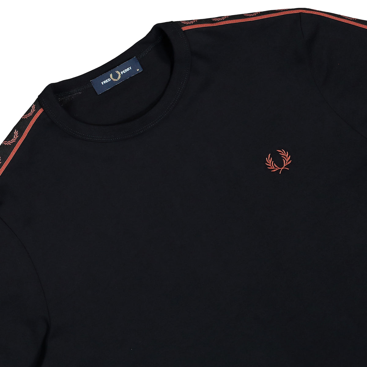 Fred Perry Contrast Tape Ringer T-Shirt Black T-Shirt M4613-50C Detailfoto | Overkill