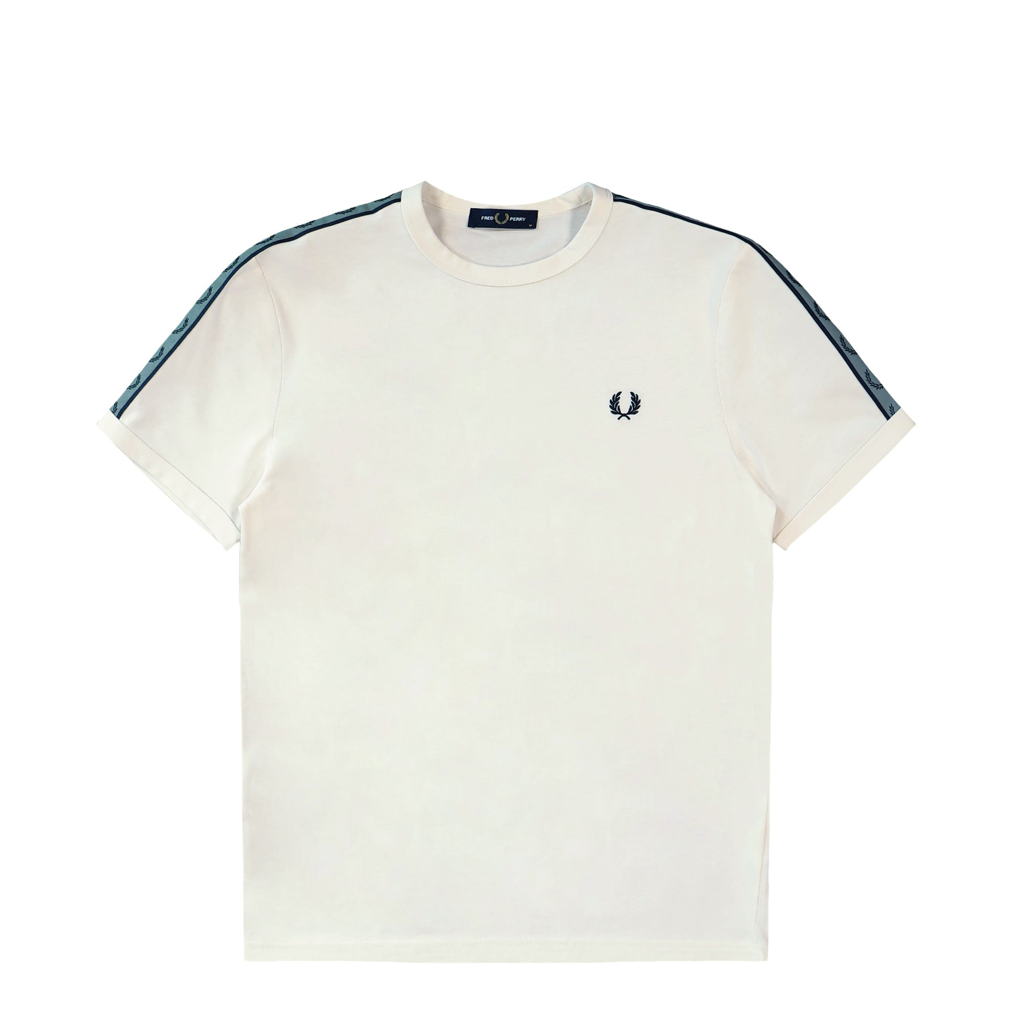 Fred Perry Contrast Tape Ringer T-Shirt Ecru / Navy T-Shirts M4613-729 | Overkill