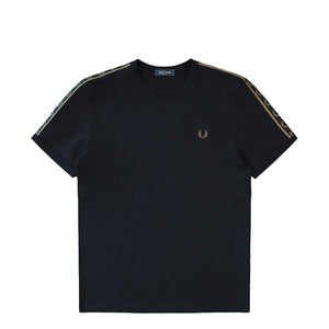 Fred Perry Contrast Tape Ringer T-Shirt Black / Shadedston T-Shirts M4613-S77 | Overkill