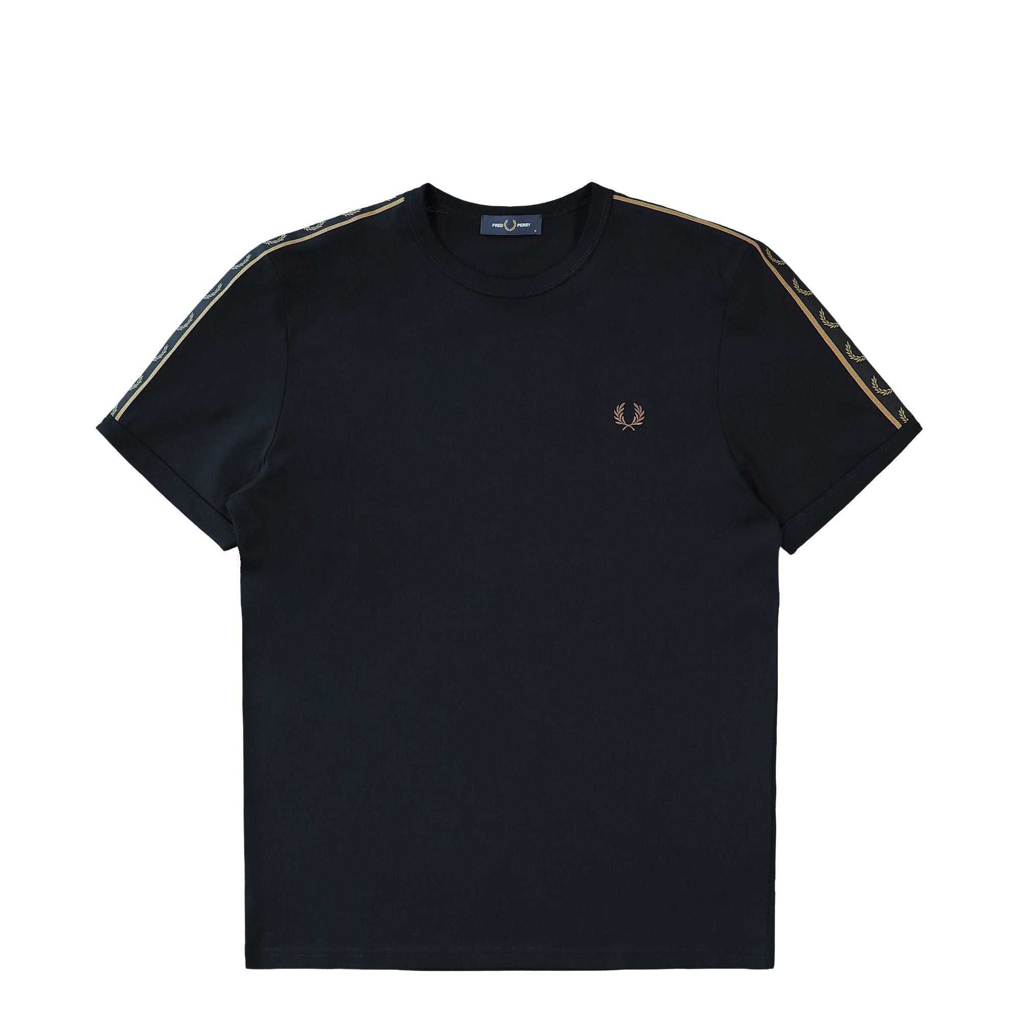 Fred Perry Contrast Tape Ringer T-Shirt Black / Shadedston T-Shirts M4613-S77 | Overkill