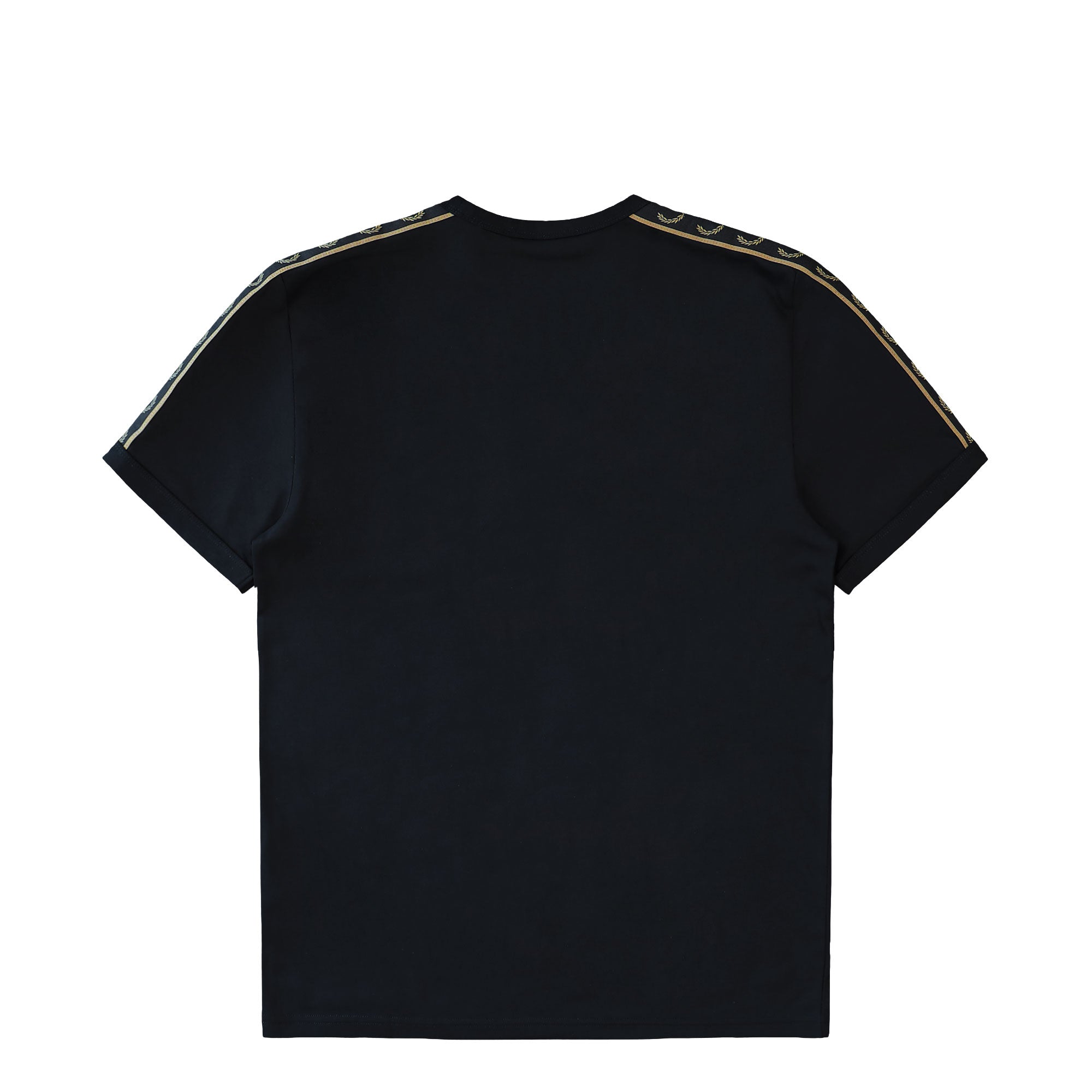 Fred Perry Contrast Tape Ringer T-Shirt Black / Shadedston T-Shirts M4613-S77 Close-up | Overkill