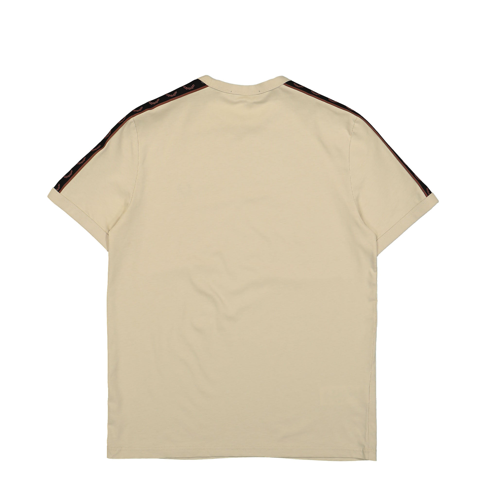 Fred Perry Contrast Tape Ringer T-Shirt Oatmeal / Whisky Brown T-Shirts Material | Overkill