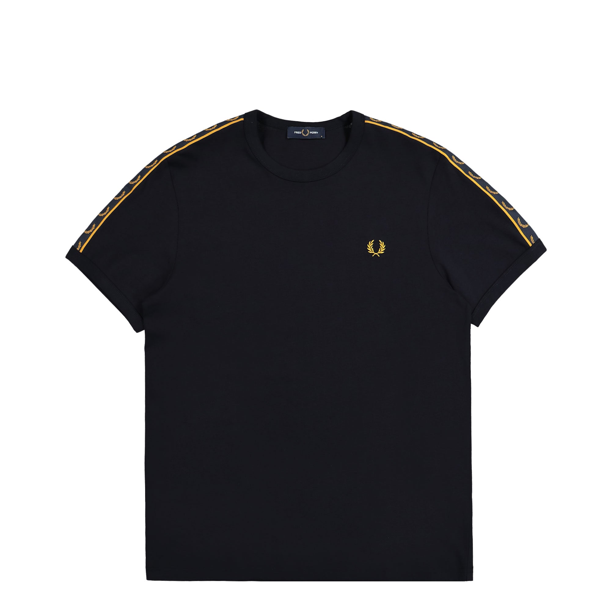 Fred Perry Contrast Tape Ringer T-Shirt Navy / Honeycomb T-Shirts M4613-W75 | Overkill