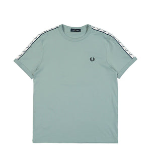 Fred Perry Taped Ringer T-Shirt Silver Blue T-Shirts M4620 959 | Overkill