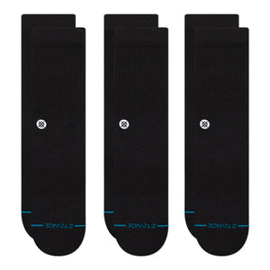 Stance Icon 3 Pack Socks Black Socks M556D18ICP-BLK | Overkill
