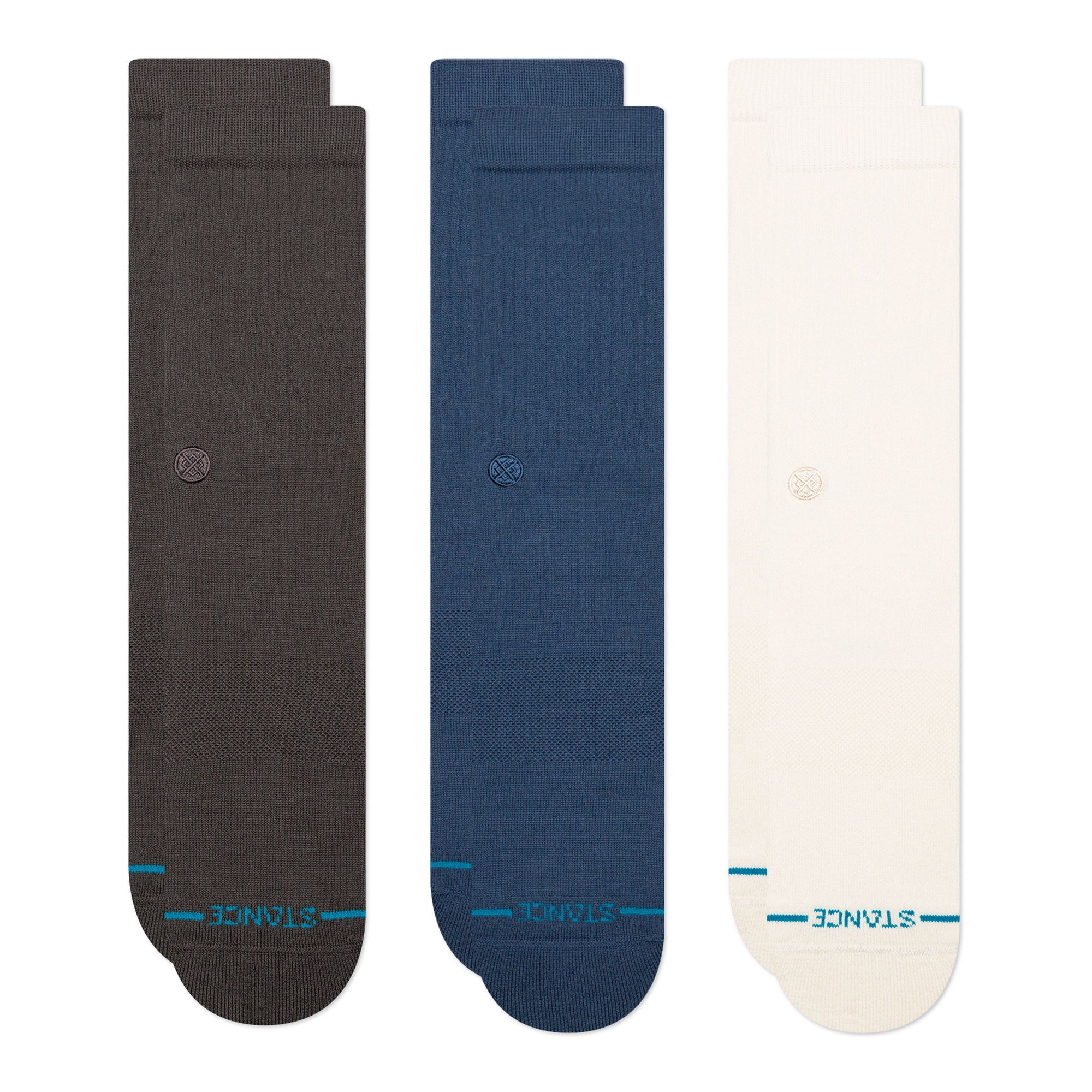 Stance Icon 3 Pack Socks Charcoal Socks M556D18ICP-CHR | Overkill
