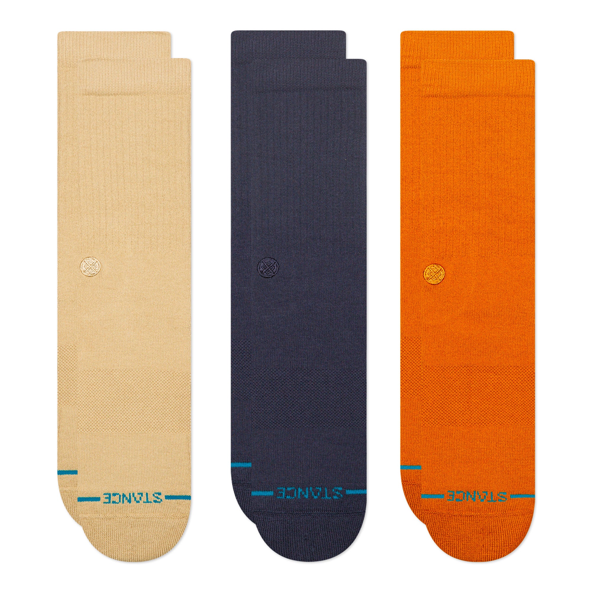 Stance Icon 3 Pack Socks Sand Socks M556D18ICP-SAN | Overkill