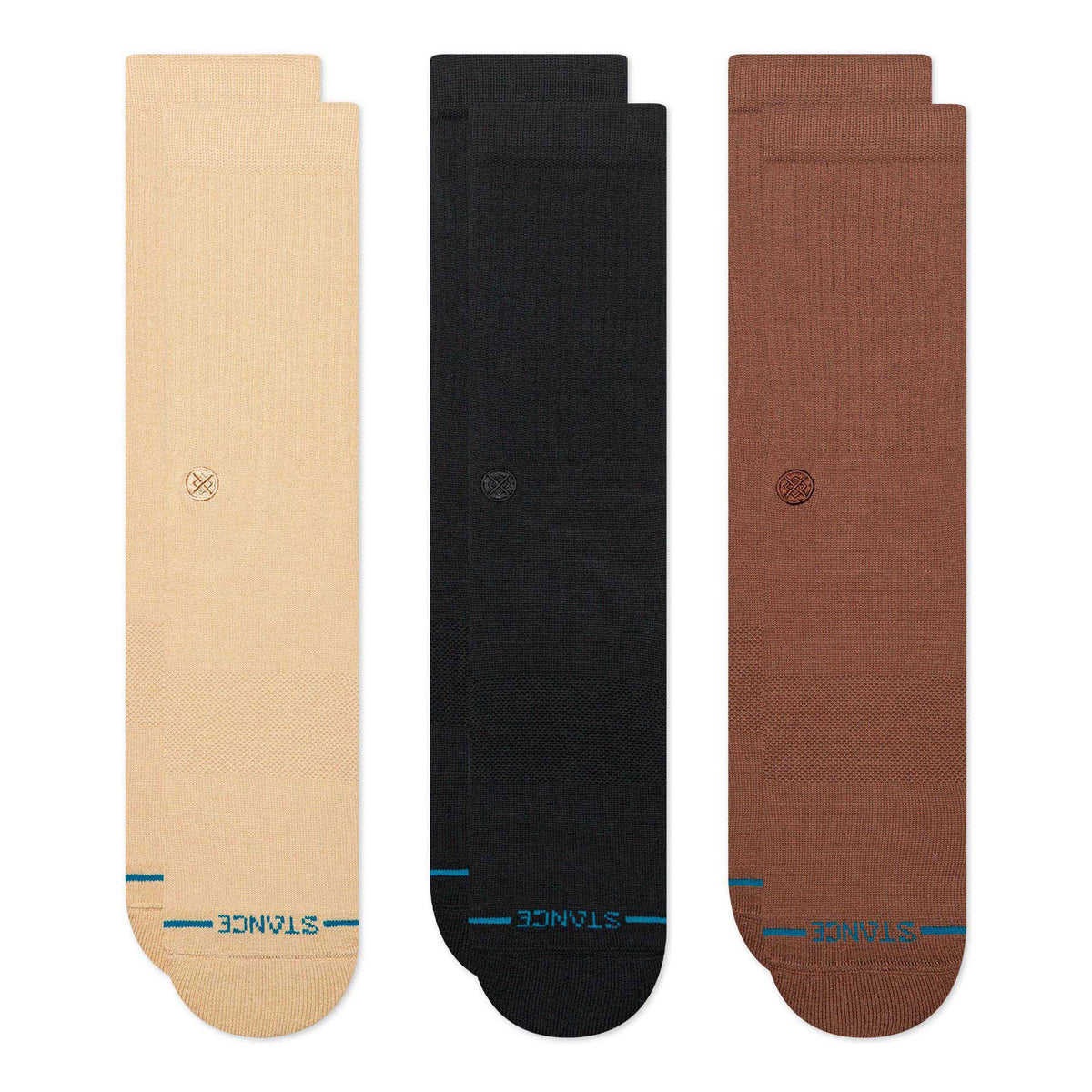 Stance Icon 3 Pack Socks Tan Socks M556D18ICP-TAN | Overkill