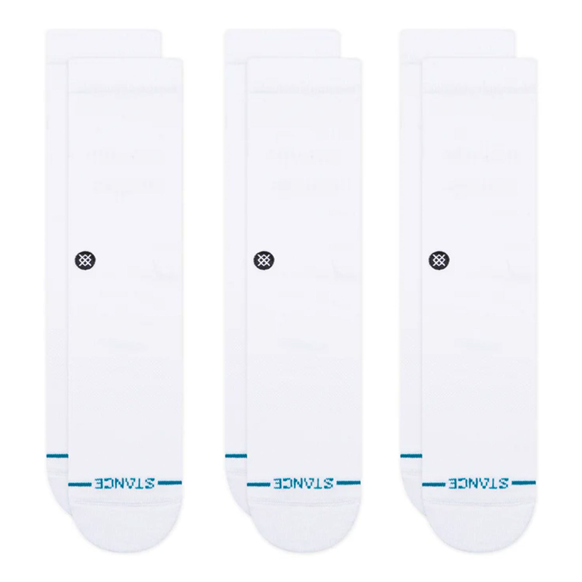 Stance Icon 3 Pack Socks White Socks M556D18ICP-WHT | Overkill