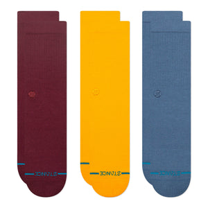 Stance Icon 3 Pack Socks Wine Socks M556D18ICP-WIN | Overkill