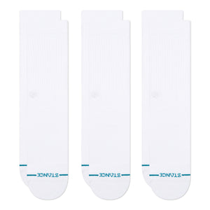 Stance Icon 3 Pack Socks White / White Socks M556D18ICP-WH2 | Overkill