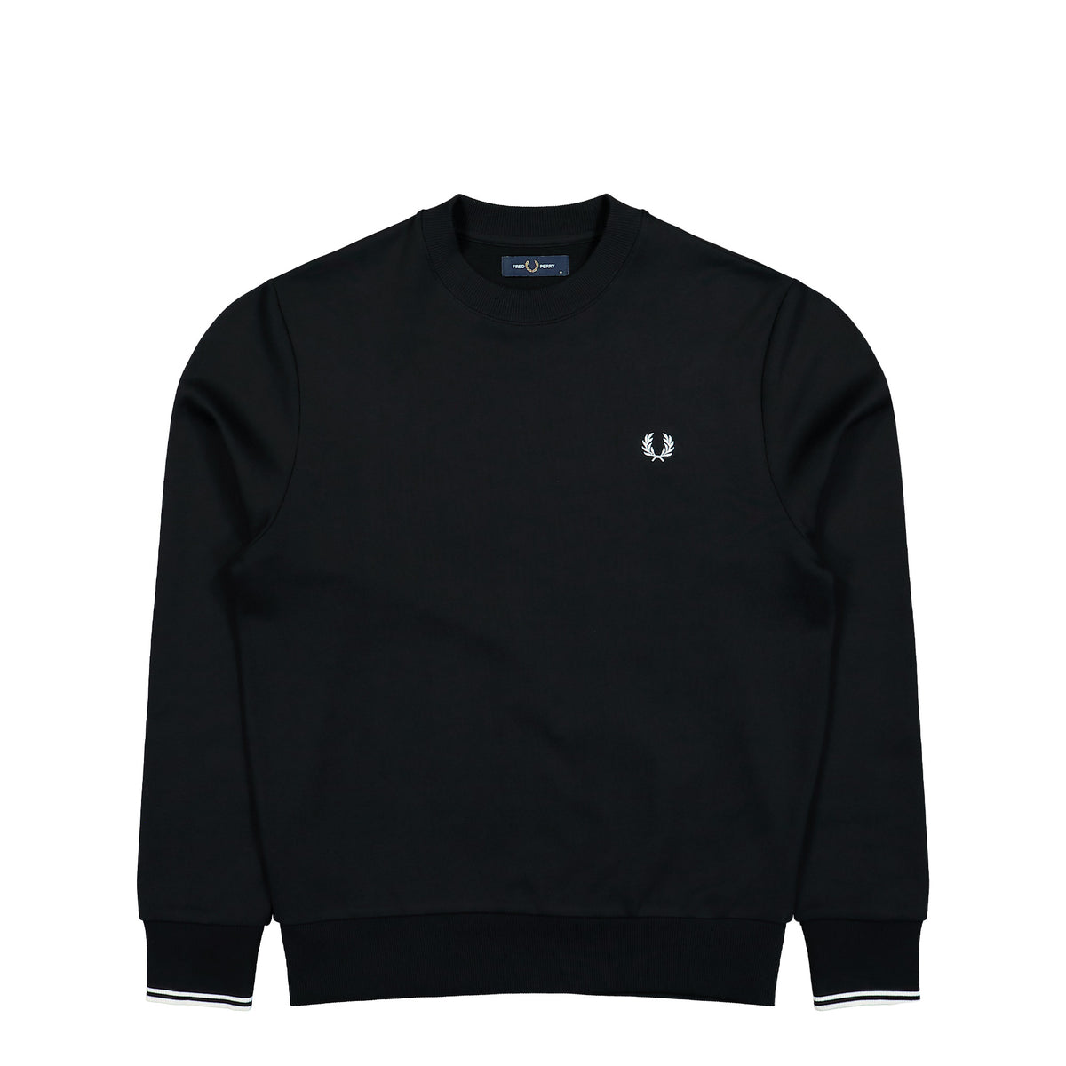 Fred Perry Crew Neck Sweatshirt Black sweater M7535-184 | Overkill