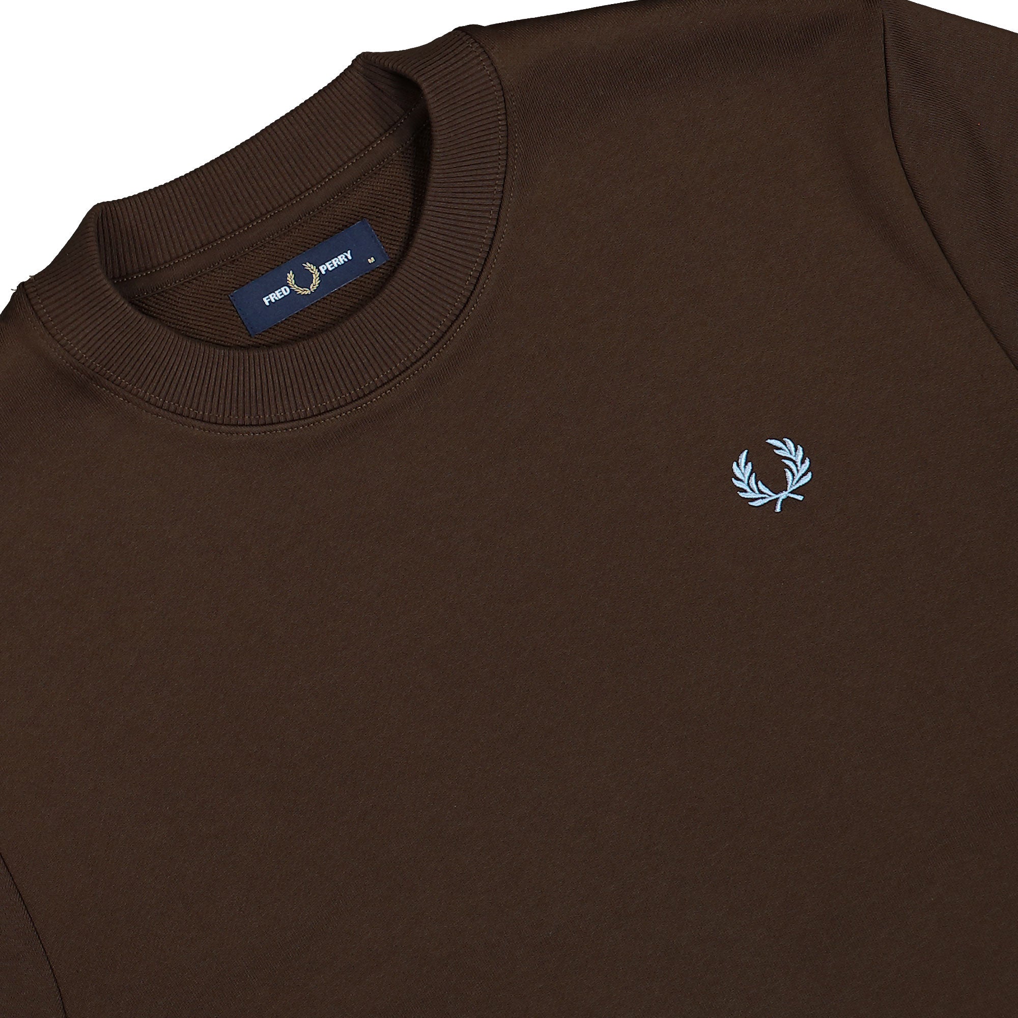 Fred Perry Crew Neck Sweatshirt Burnt Tobacco / Cocoa / Stockport Brown Sweatshirts M7535-49A Detailfoto | Overkill