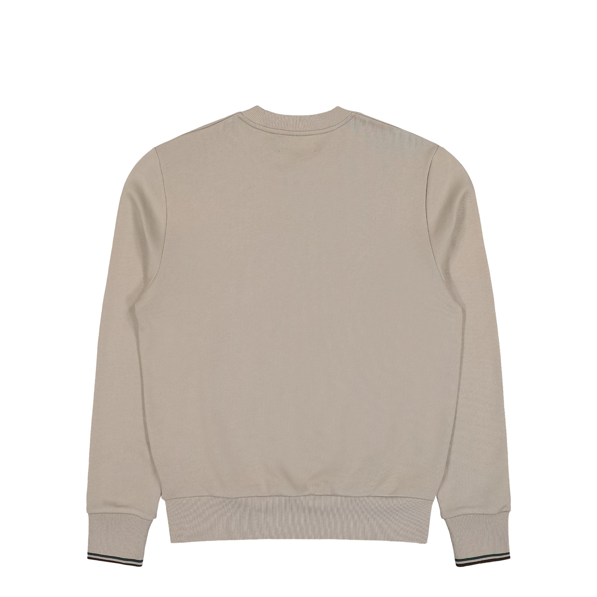 Fred Perry Crew Neck Sweatshirt Warm Oat / Cortege Green / Black To Black Sweatshirts M7535-50A Close-up | Overkill