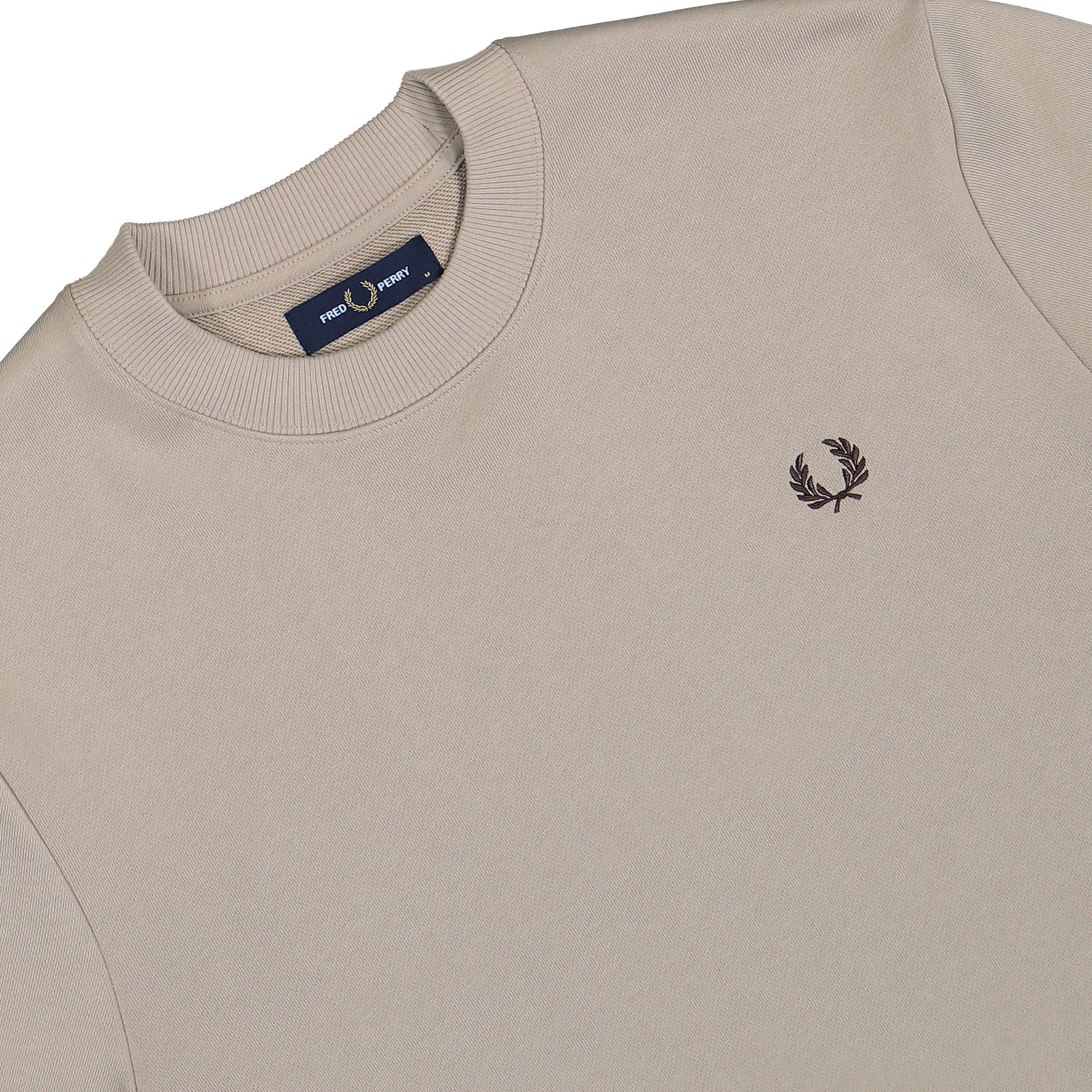 Fred Perry Crew Neck Sweatshirt Warm Oat / Cortege Green / Black To Black Sweatshirts M7535-50A Detailfoto | Overkill