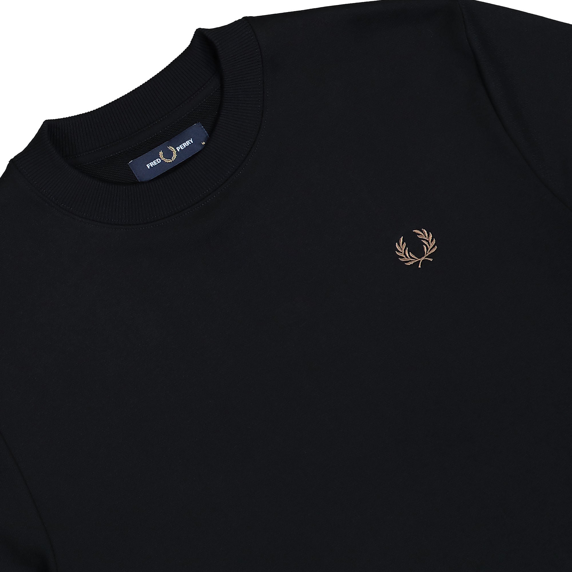 Fred Perry Crew Neck Sweatshirt Black / Shadedston Sweatshirts M7535-S77 Detailfoto | Overkill