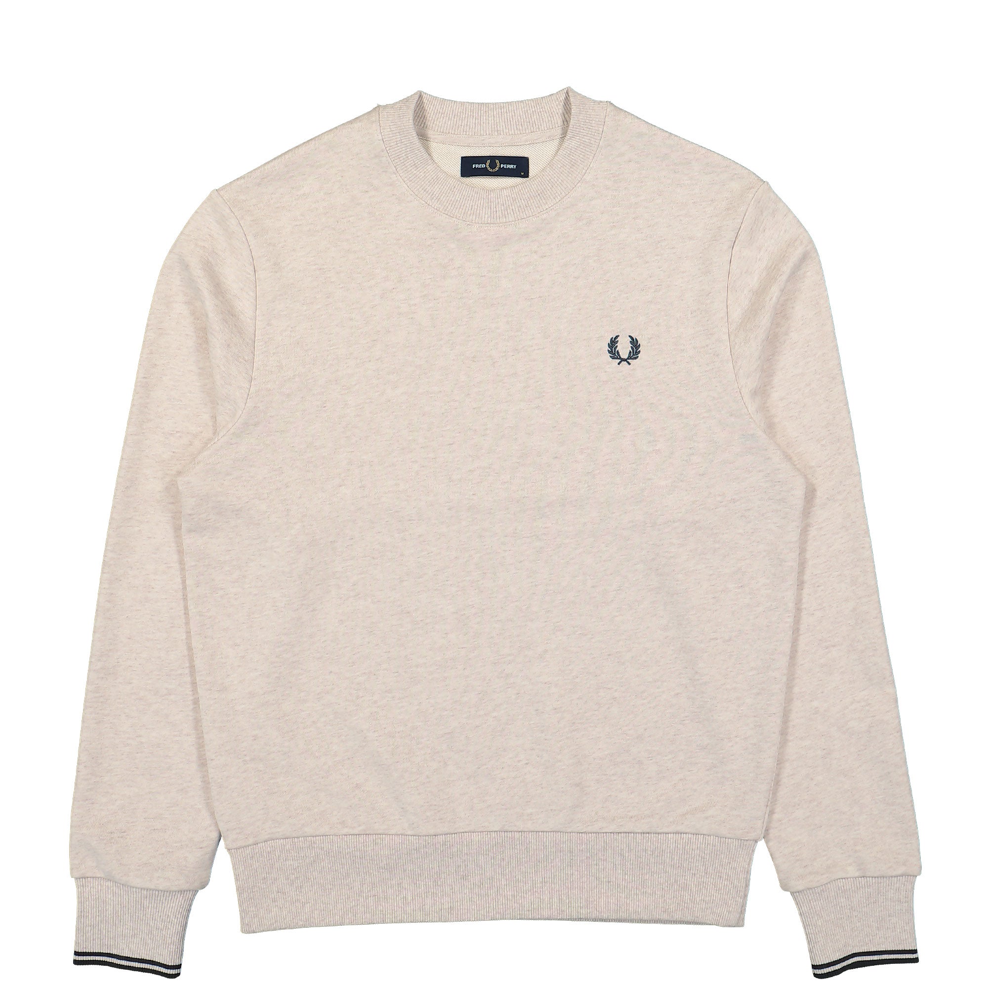 Fred Perry Crew Neck Sweatshirt Porridge Marl / Anchor Grey Sweatshirts M7535-W50 | Overkill