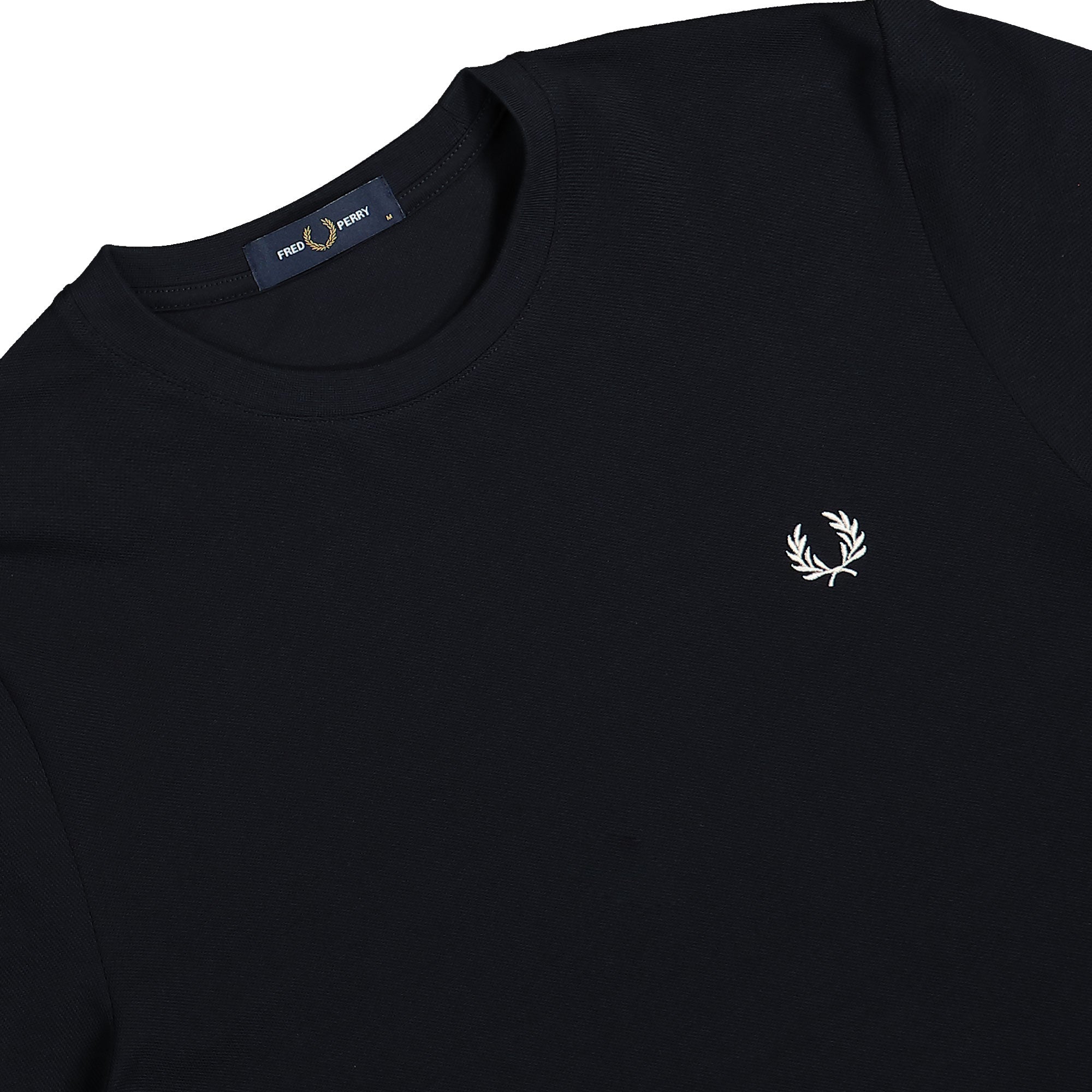 Fred Perry Striped Cuff T-Shirt Navy T-Shirts Detail view 2 | Overkill