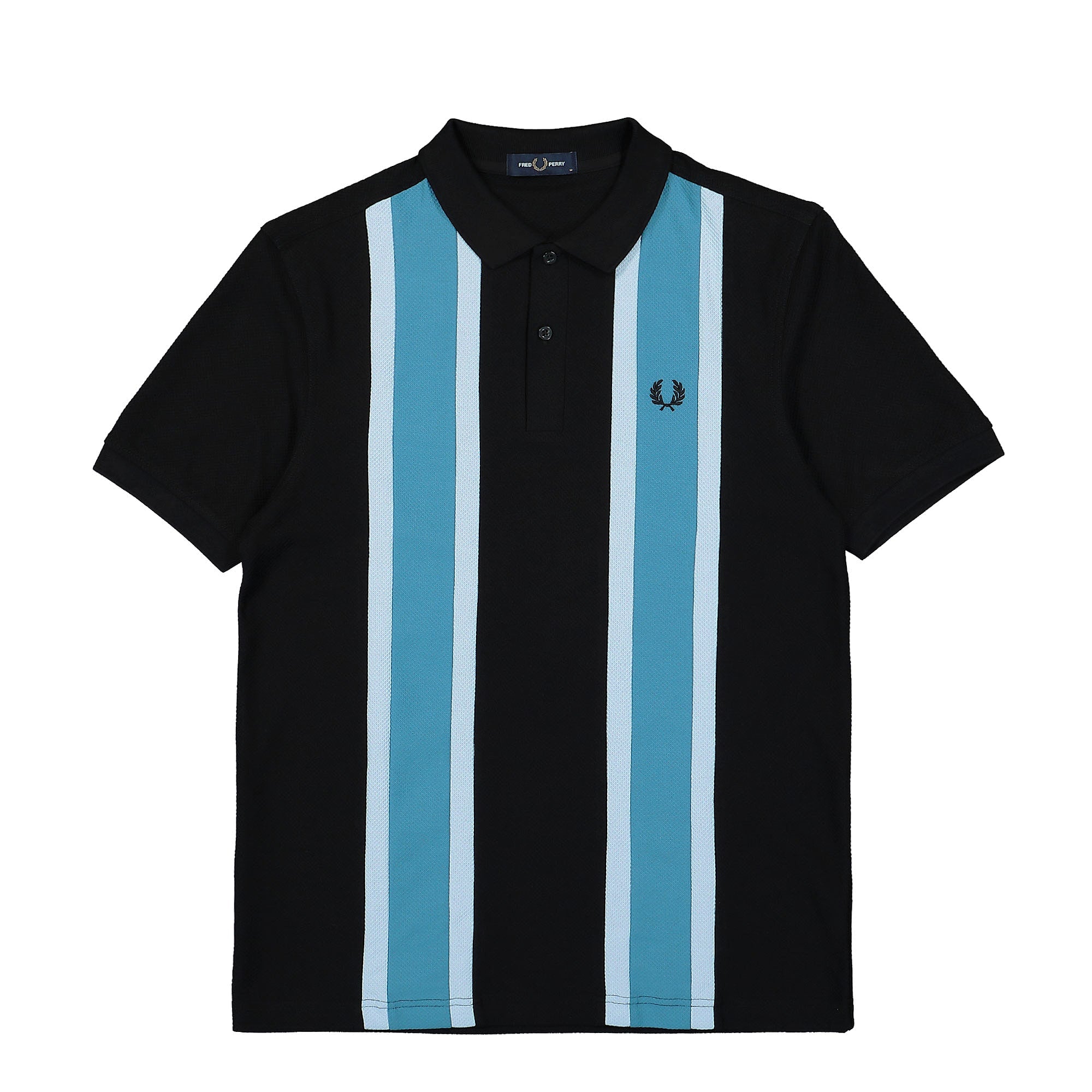 Fred Perry Woven Mesh Relaxed Poloshirt Black Polo Shirts M7802-102 | Overkill