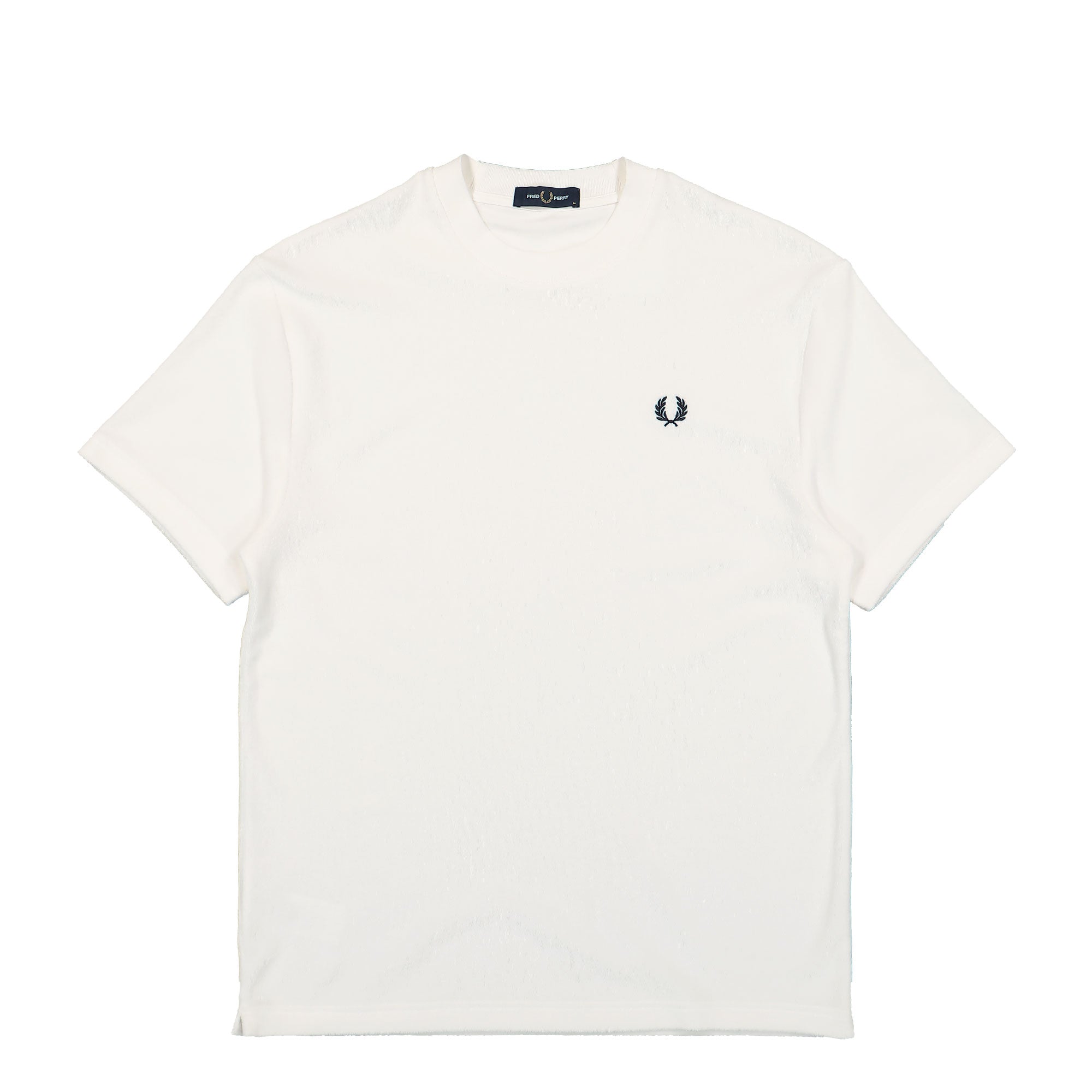 Fred Perry Relaxed Towelling T-Shirt Snow White T-Shirts M8570-129 | Overkill