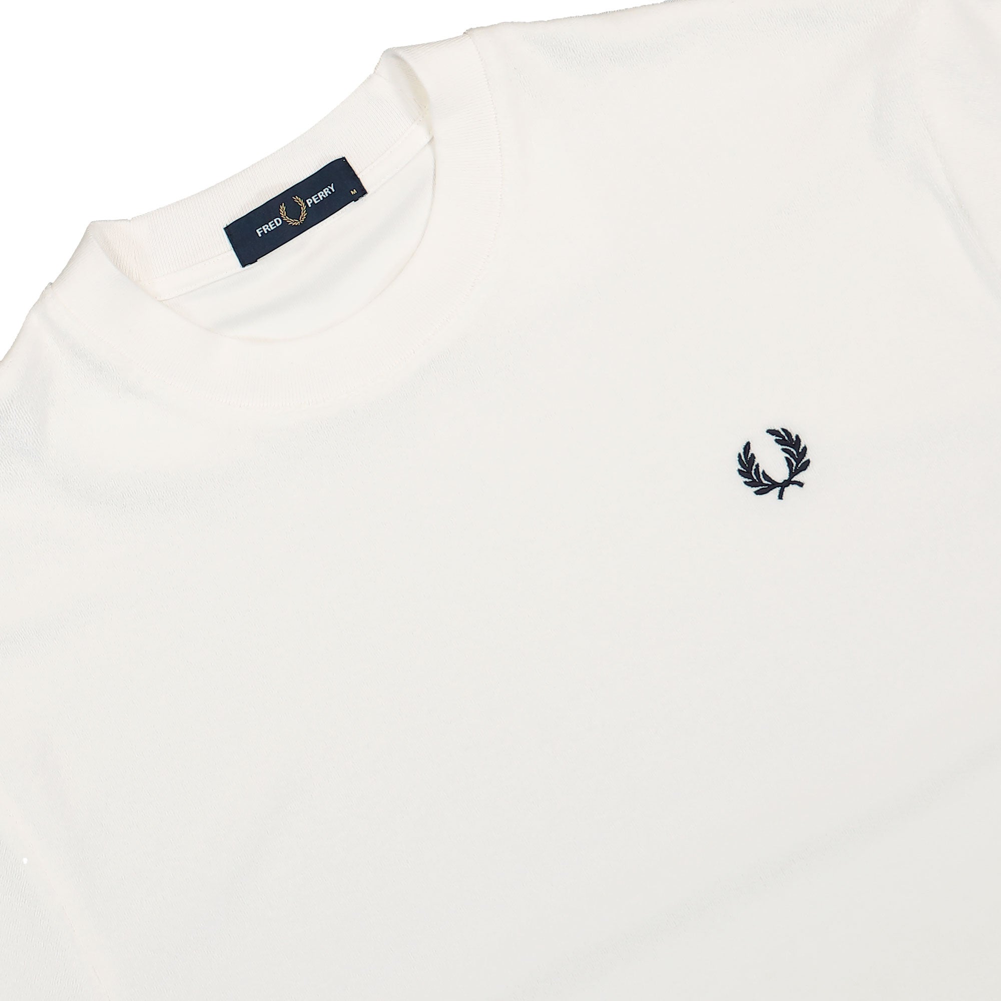 Fred Perry Relaxed Towelling T-Shirt Snow White T-Shirts Close-up | Overkill