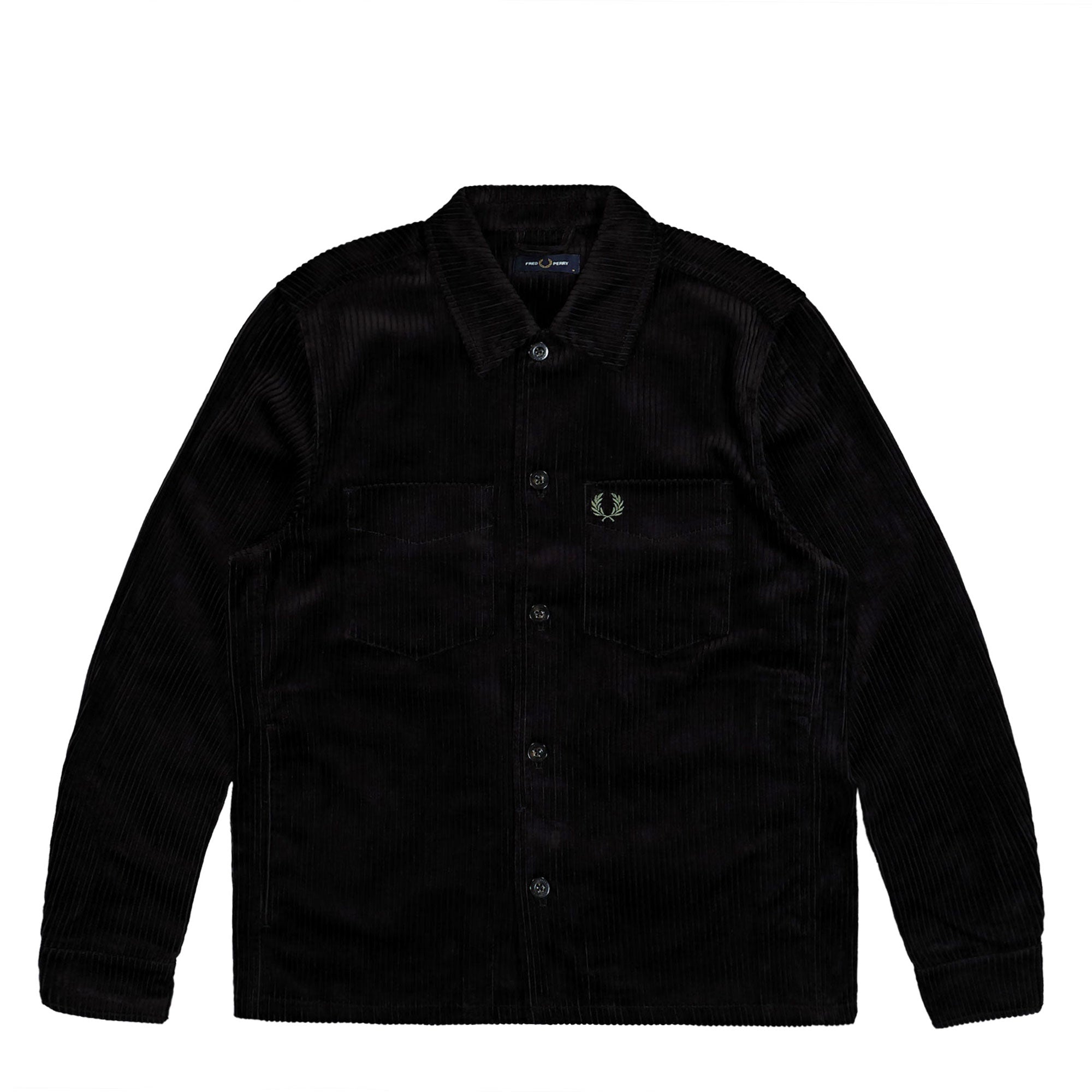 Fred Perry Corduroy Overshirt Black Shirts M8723-102 | Overkill