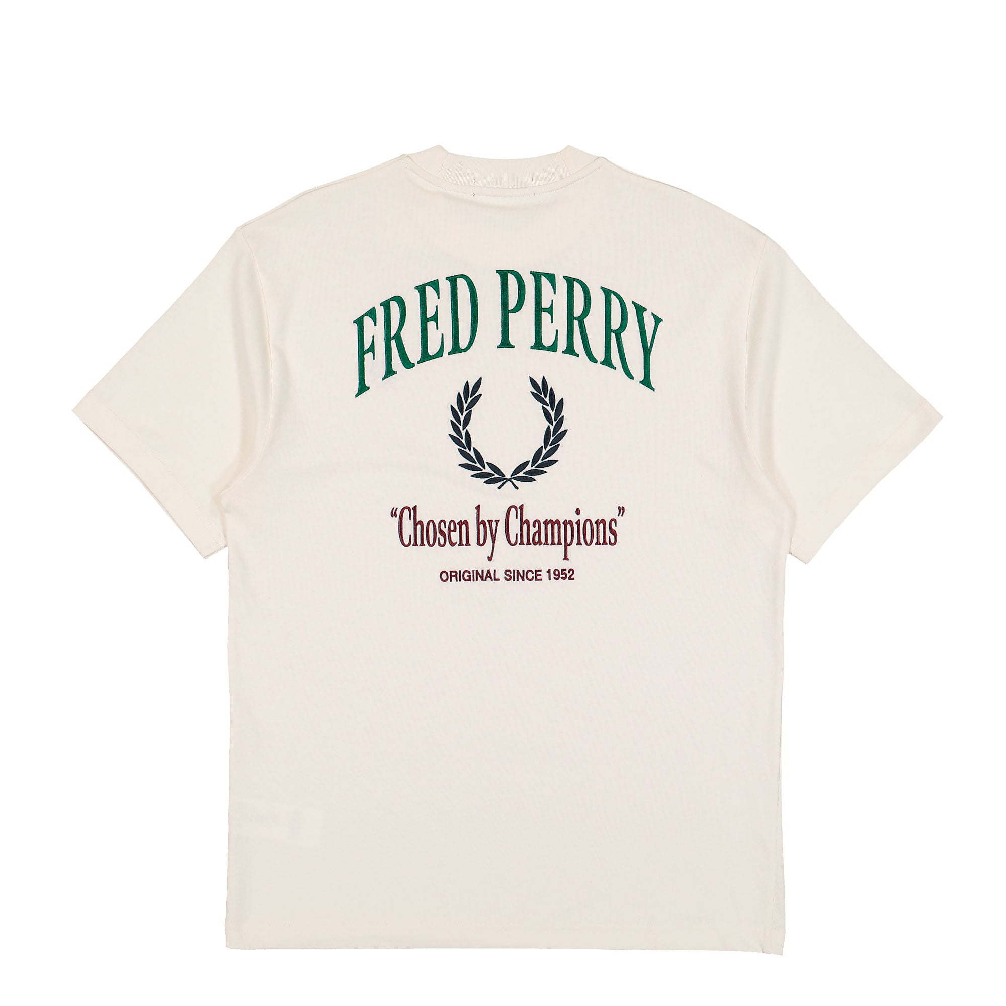 Fred Perry Embroidered Champion T-Shirt Ecru T-Shirts Detail view 2 | Overkill