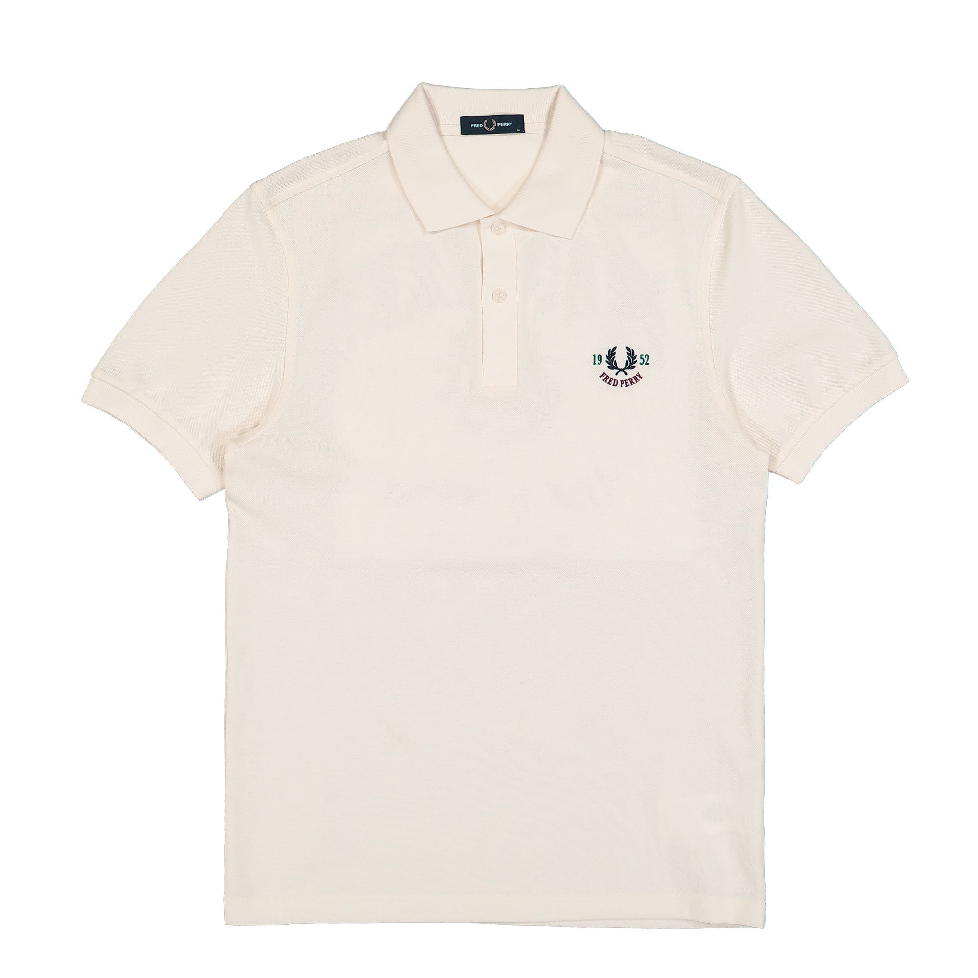 Fred Perry Clubhouse Embroidered Polo Shirt Ecru Polo Shirts M9834 560 | Overkill