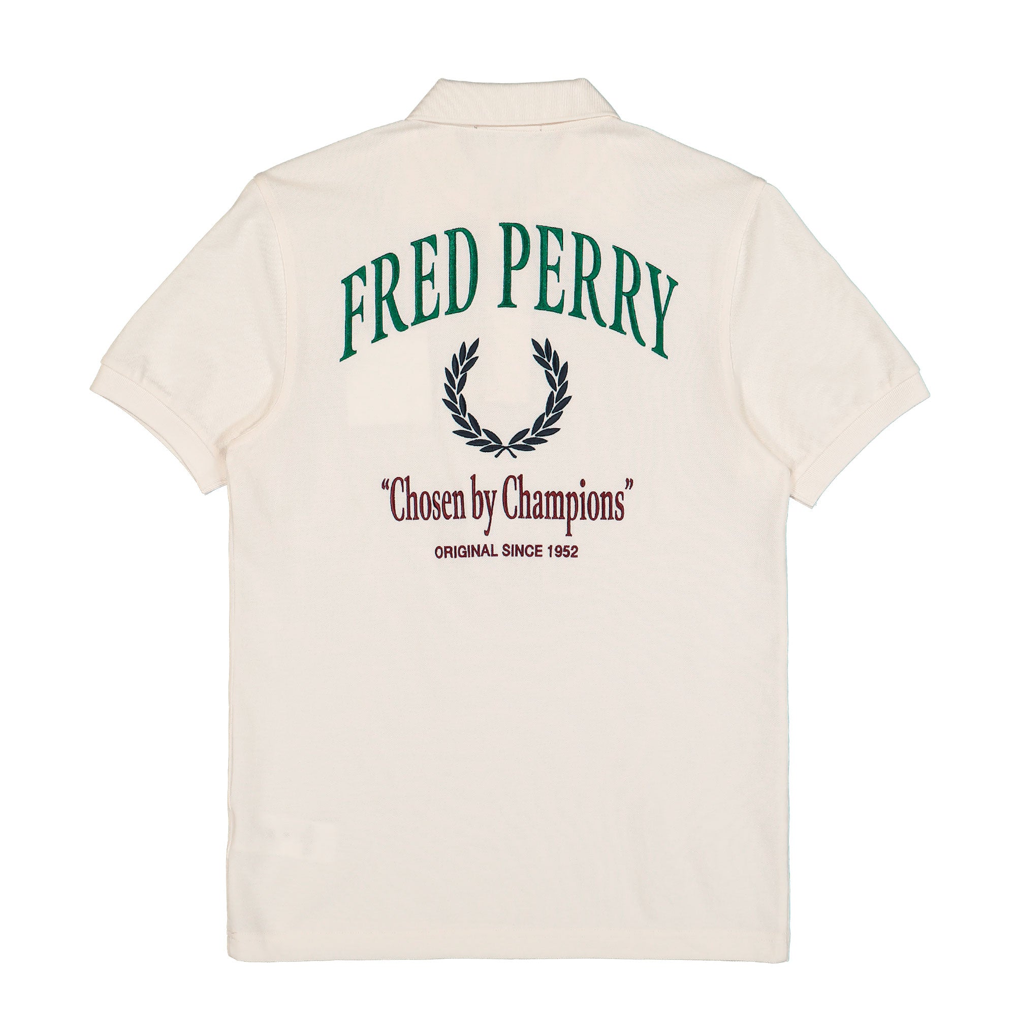 Fred Perry Clubhouse Embroidered Polo Shirt Ecru Polo Shirts Detail view 2 | Overkill