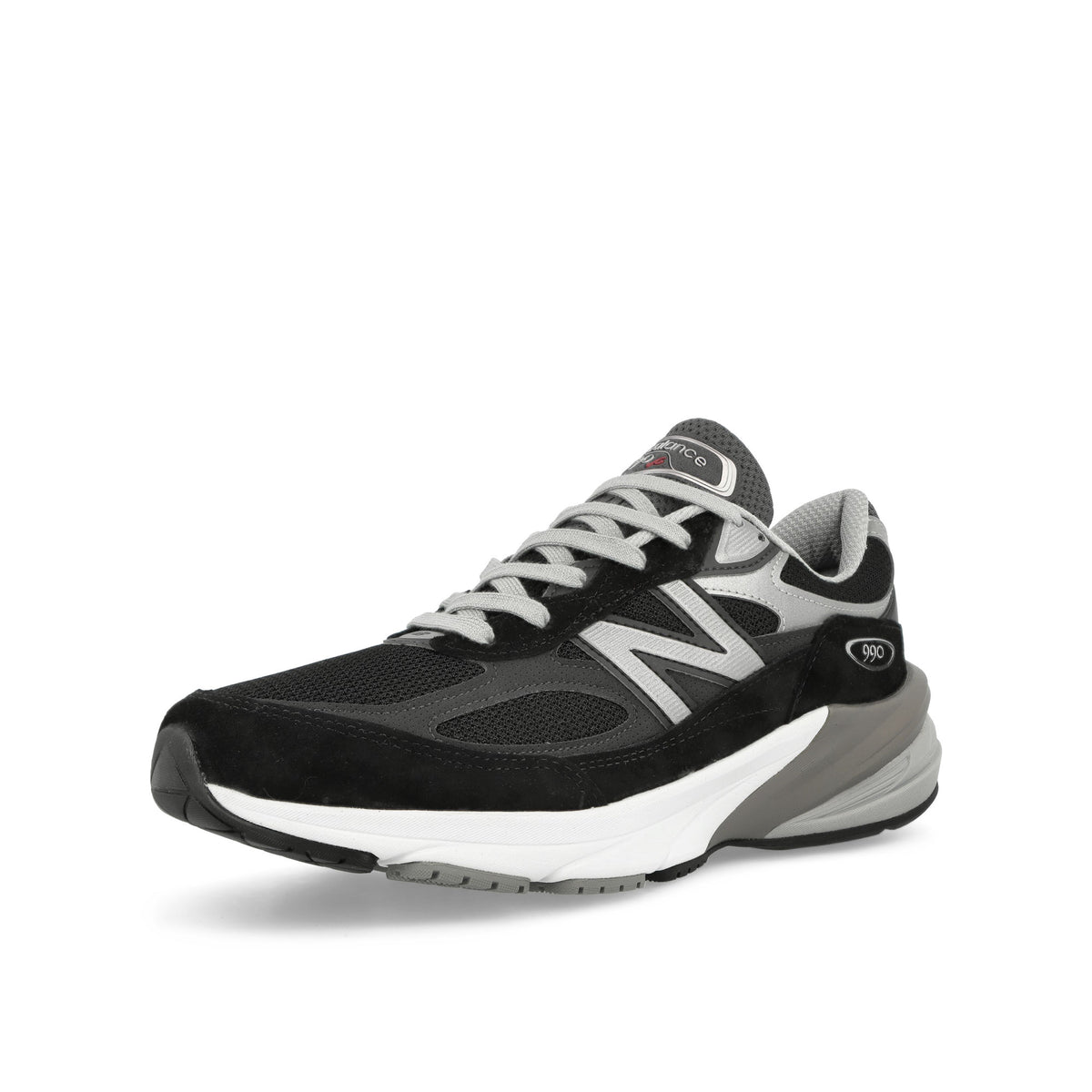 New Balance M990BK6 Black / White Low Top Sneakers Close Up | Overkill